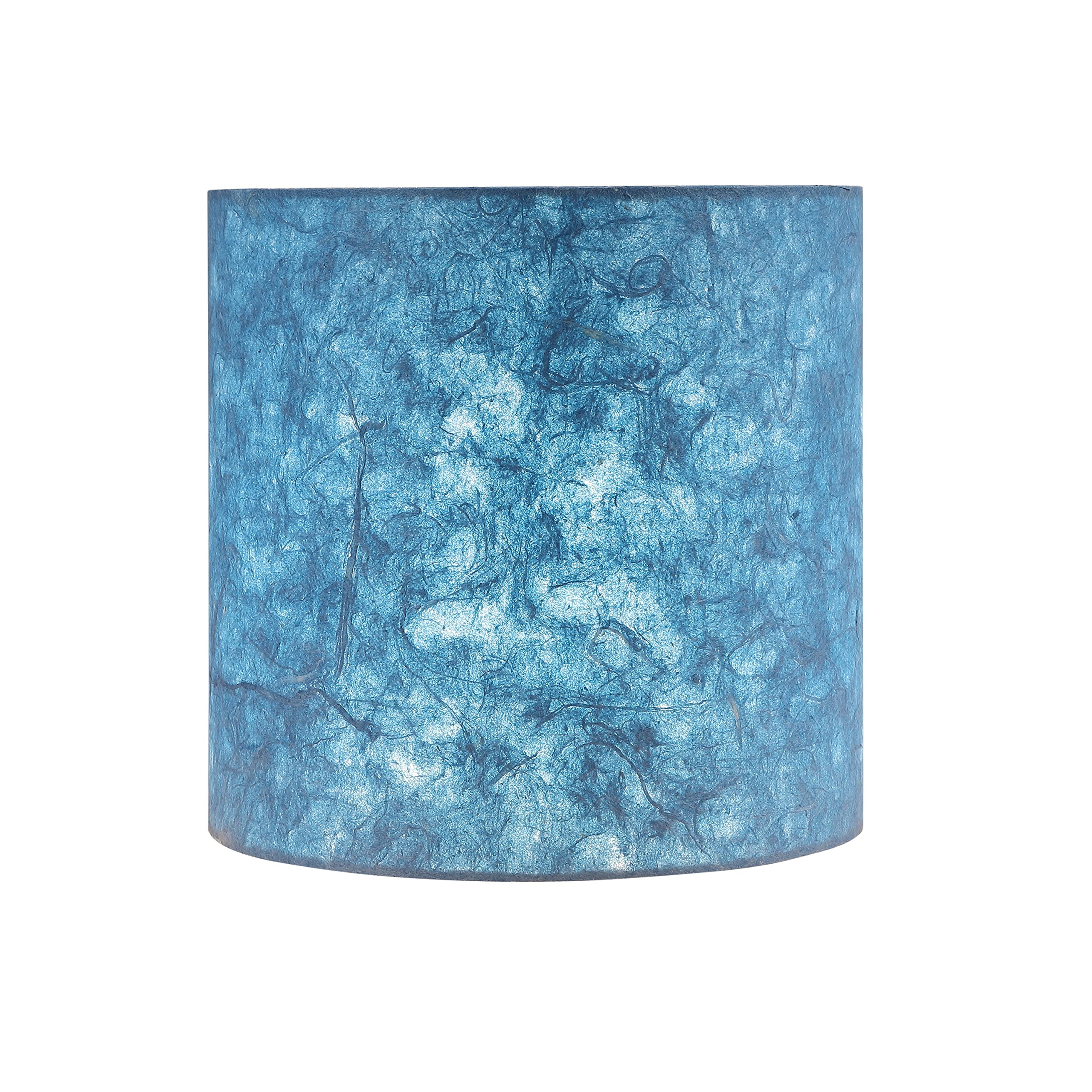 Aspen Creative Drum Lamp Shade, Sky Blue, 8in x 8in x 8in, Model 31246, Paper Material