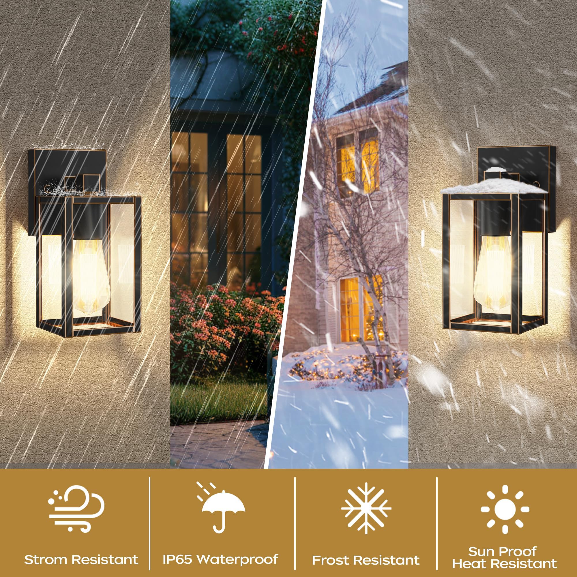 Wihtu Outdoor Lights For House, Led Exterior Front Porch Light Fixtures For Outside, Waterproof Wall Light Outdoor, Sconce Light