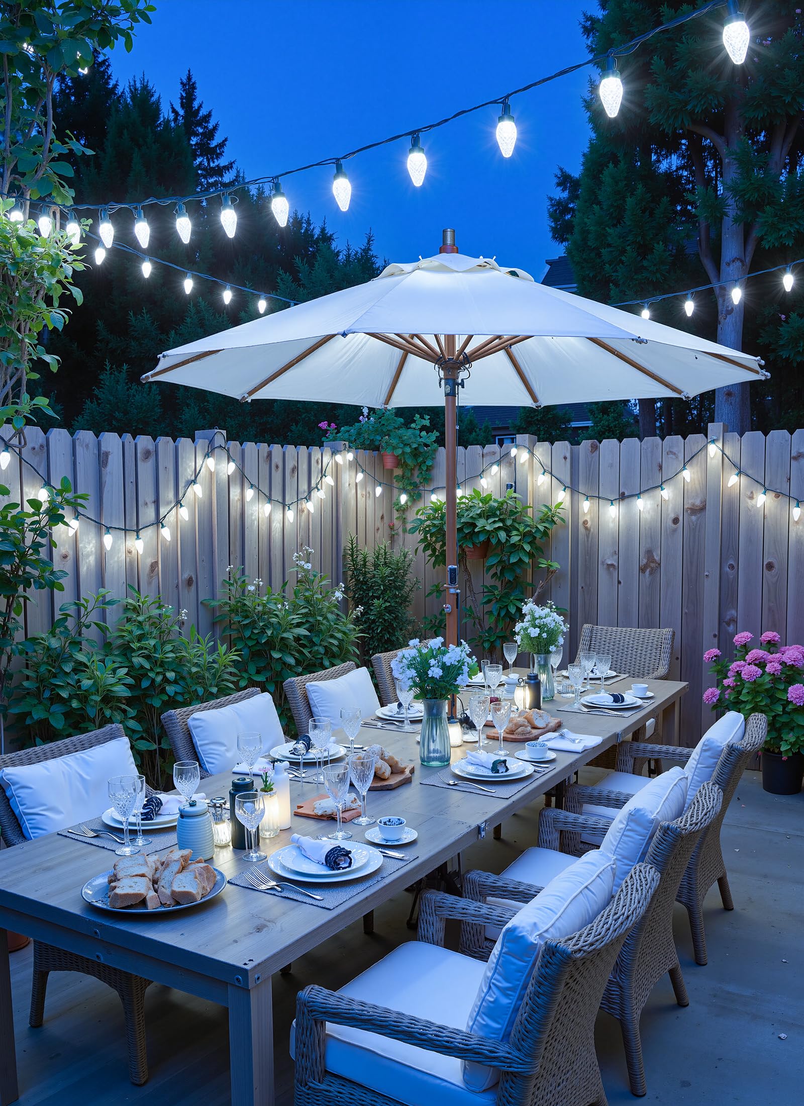 Brightown C9 Christmas Lights, 150 LED Pure White, 114FT, Waterproof, 8 Modes, Plug-in, Model GY-C9-X-33-3B