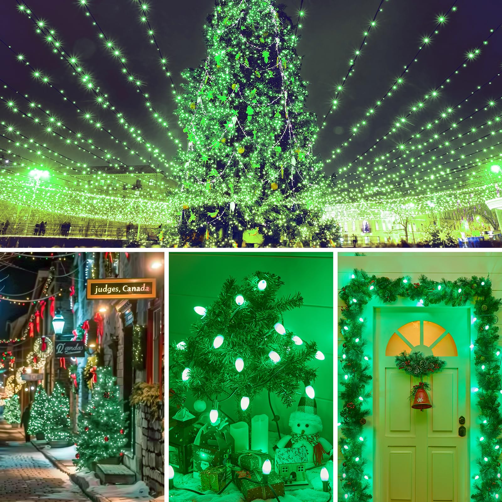 25 Pack C7 Led Christmas Lights Bulb Replacement Light Bulbs Green Commercial Light Bulbs