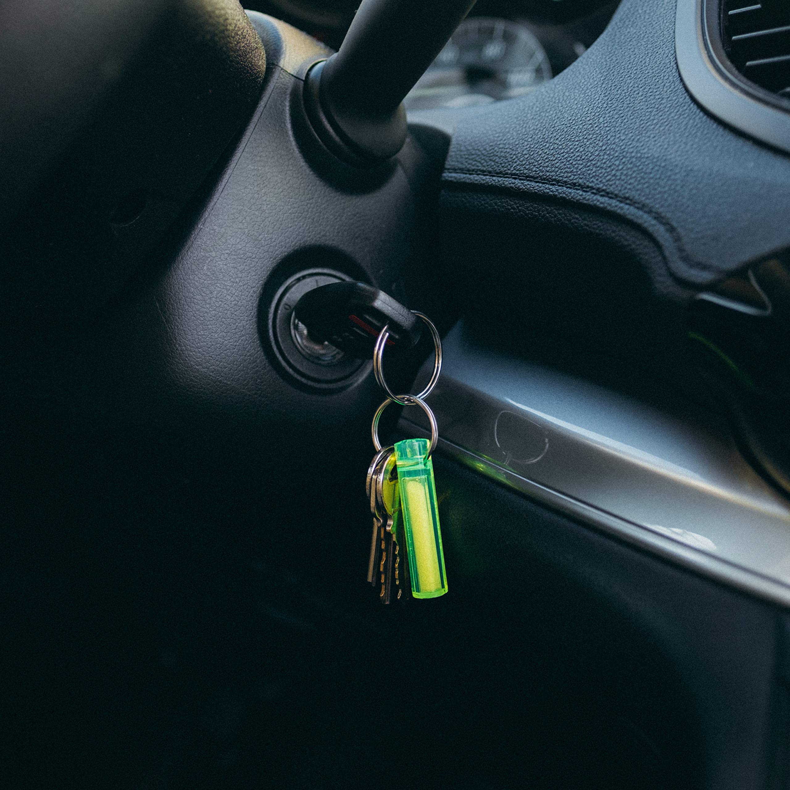 GEAR AID Ni Glo 2" UV Rechargeable Keychain - Yellow Glow-in-the-Dark Accessory for Camping, Scuba Diving, and Hiking (Model 91524)