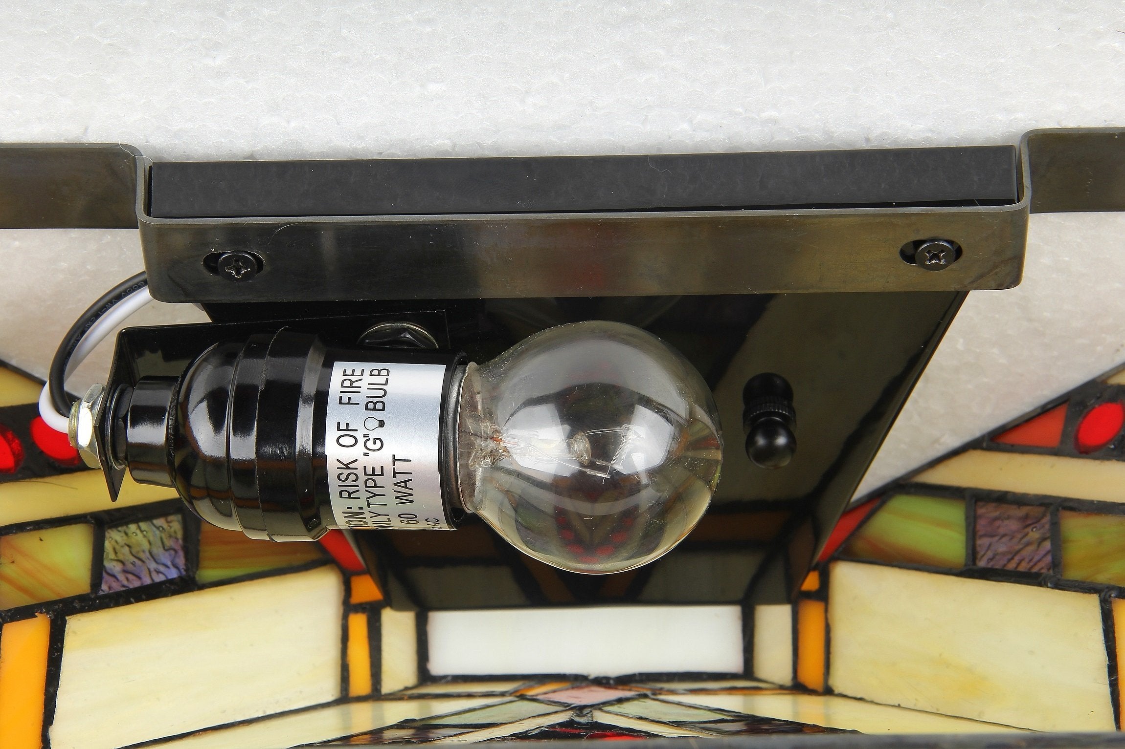 Chloe Lighting Ch33353Vr12-Ws1 Tiffany Style Victorian 1-Light Wall Sconce, 12-Inch, Multicolored, 5.7 X 12.2 X 6''