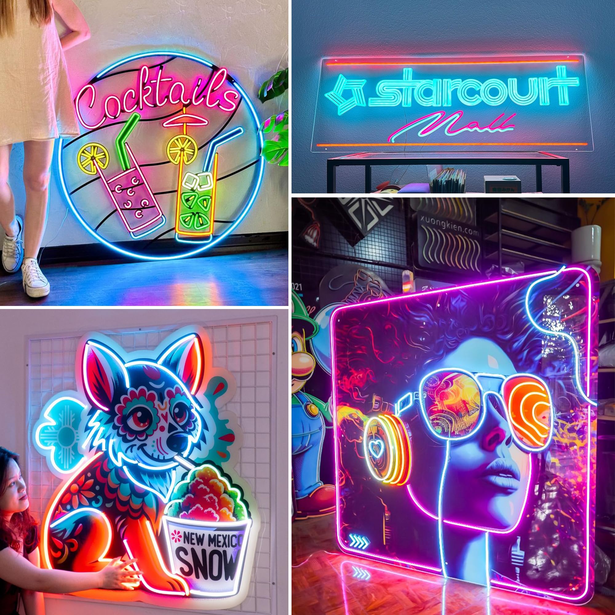 JEMESI Custom UV Printed Neon Sign for Wall Decoration, 18x3 inches, Personalized Design