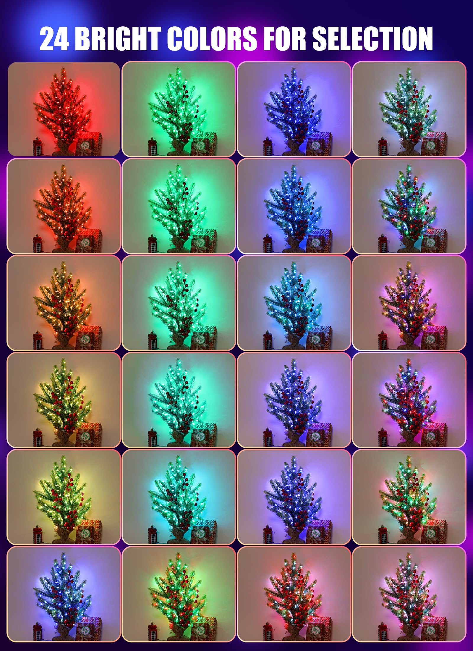 Minetom 33ft Color Changing Fairy String Lights - 100 LED USB Operated Silver Wire with Remote for Indoor Decor and Parties