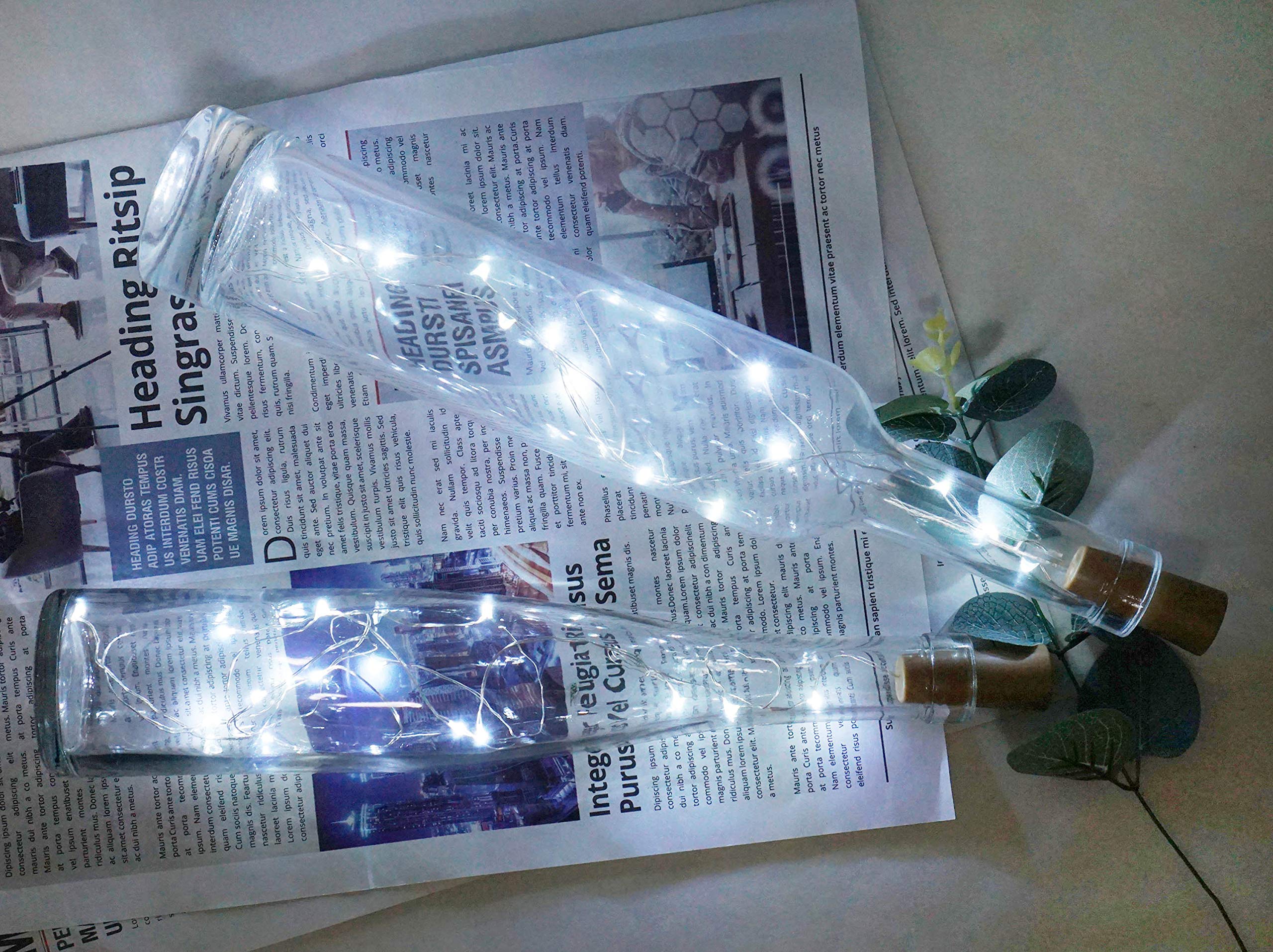 Lovenite Wine Bottle Lights With Cork  Battery Operated 30 Pack 20 Led Cork Shape Silver Wire Fairy Mini String Lights(No Bottles) For Diy  Party  Decor  Christmas  Halloween Wedding (30  Cool White)