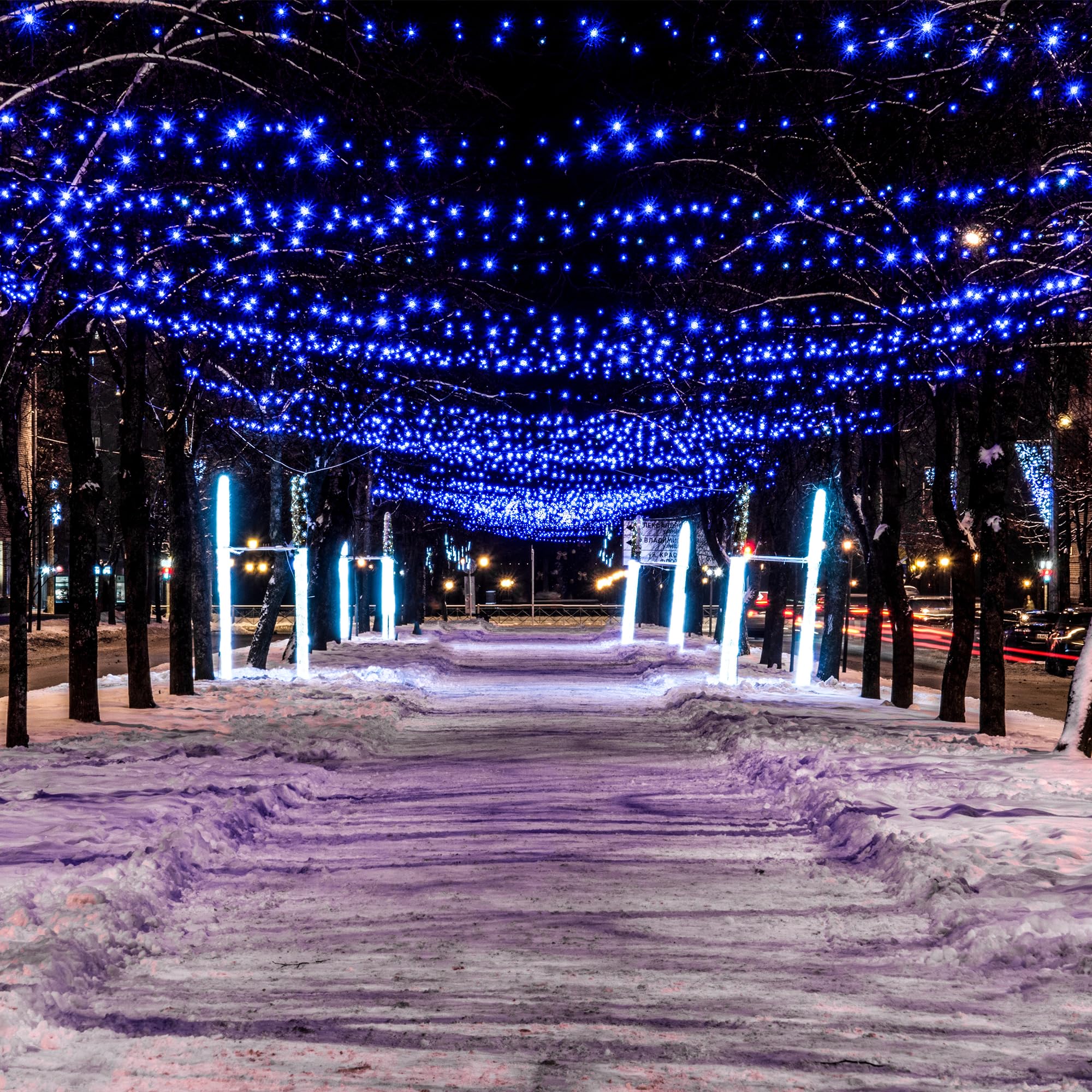 Solar String Lights For Outside  39Ft 100 Led Solar String Lights Outdoor With 8 Modes Solar Lights For Outside Waterproof For Yard  Fence Balcony  Party Christmas Tree Decorations (Blue)