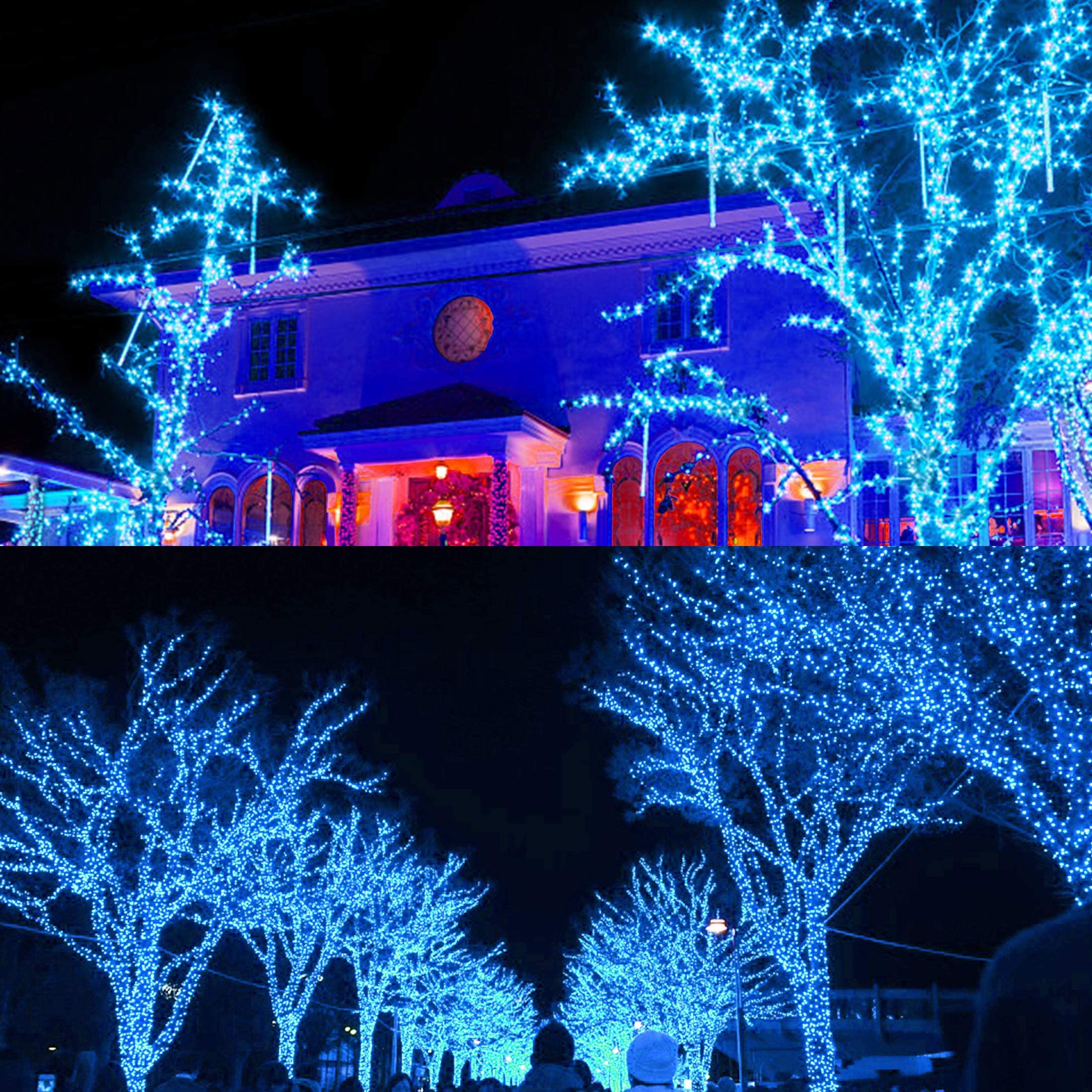 Twinkle Star 200 LED String Lights,66ft Plug in String Lights 8 Modes Waterproof for Indoor Outdoor Christmas Tree Wedding Party