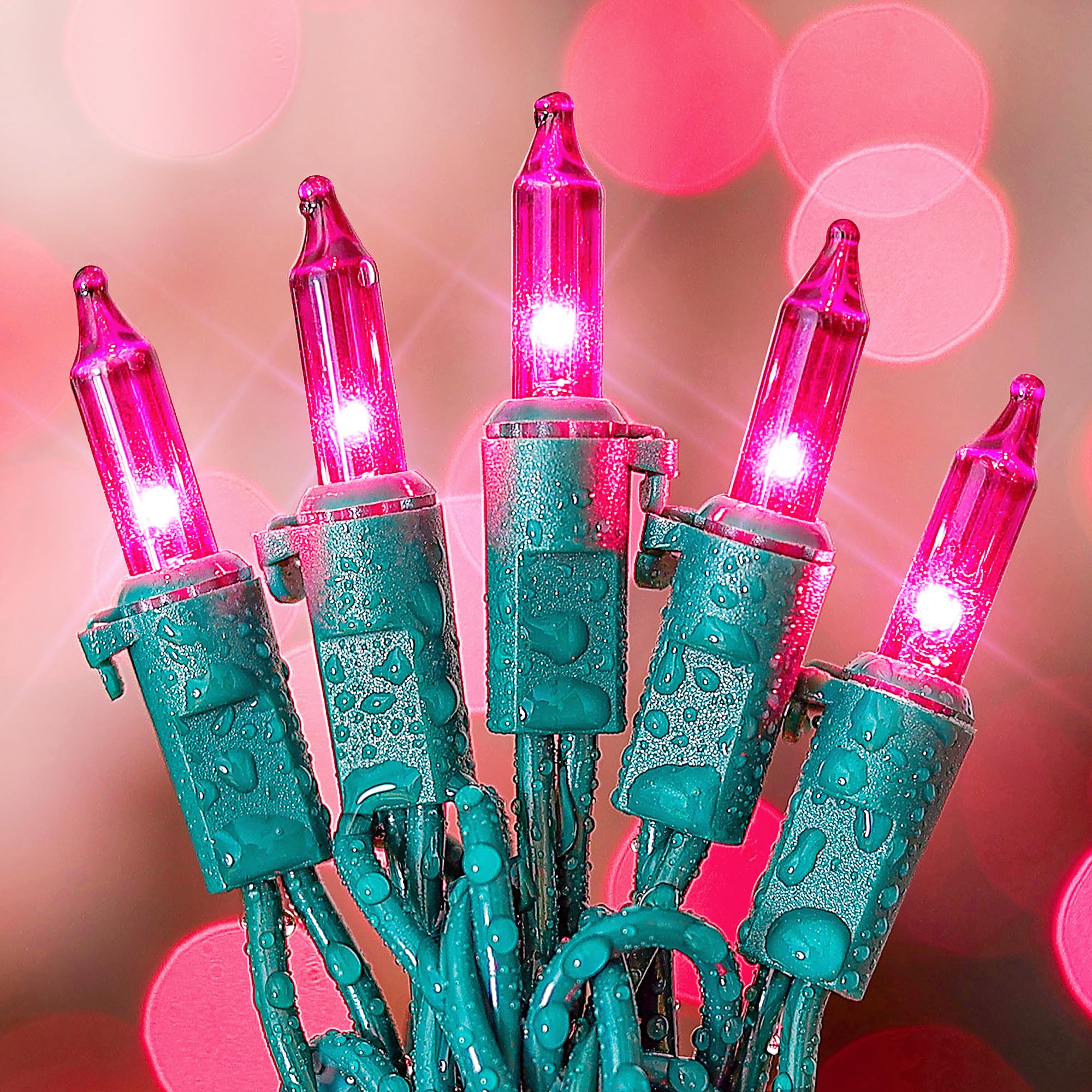 mimigogo Purple Fairy Lights Outdoor 50 Count Waterproof Mini String Lights 13FT UL Certified for Halloween Christmas Party Decorations