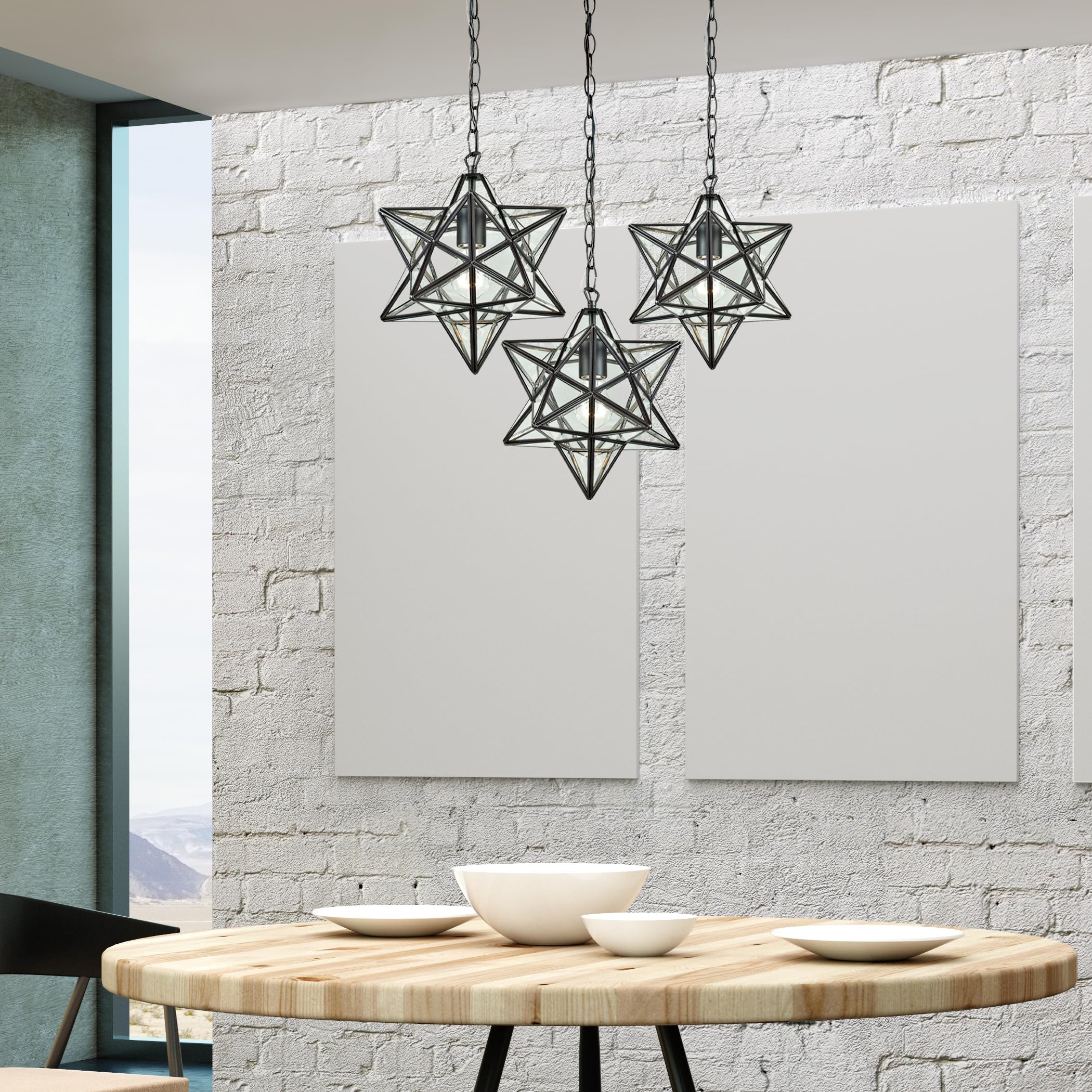 Elk Home 12&quot; Moravian Star Mini Pendant Light In Oil Rubbed Bronze - Industrial Glam Decor