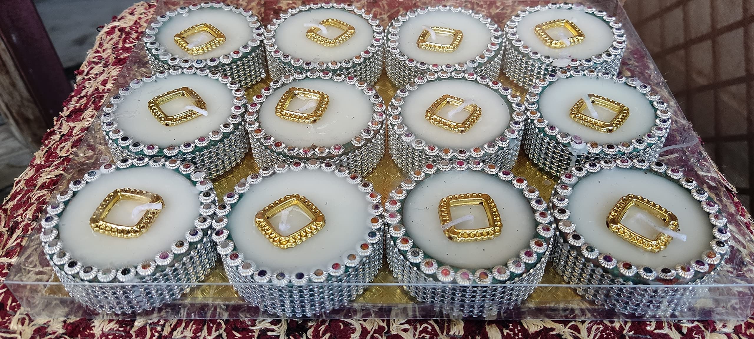 All for ONE Store Innovative KATORI Diyas Handicraft | Navratri and Diwali Candles Set | Tealight Decoration| Diya for puja | Di