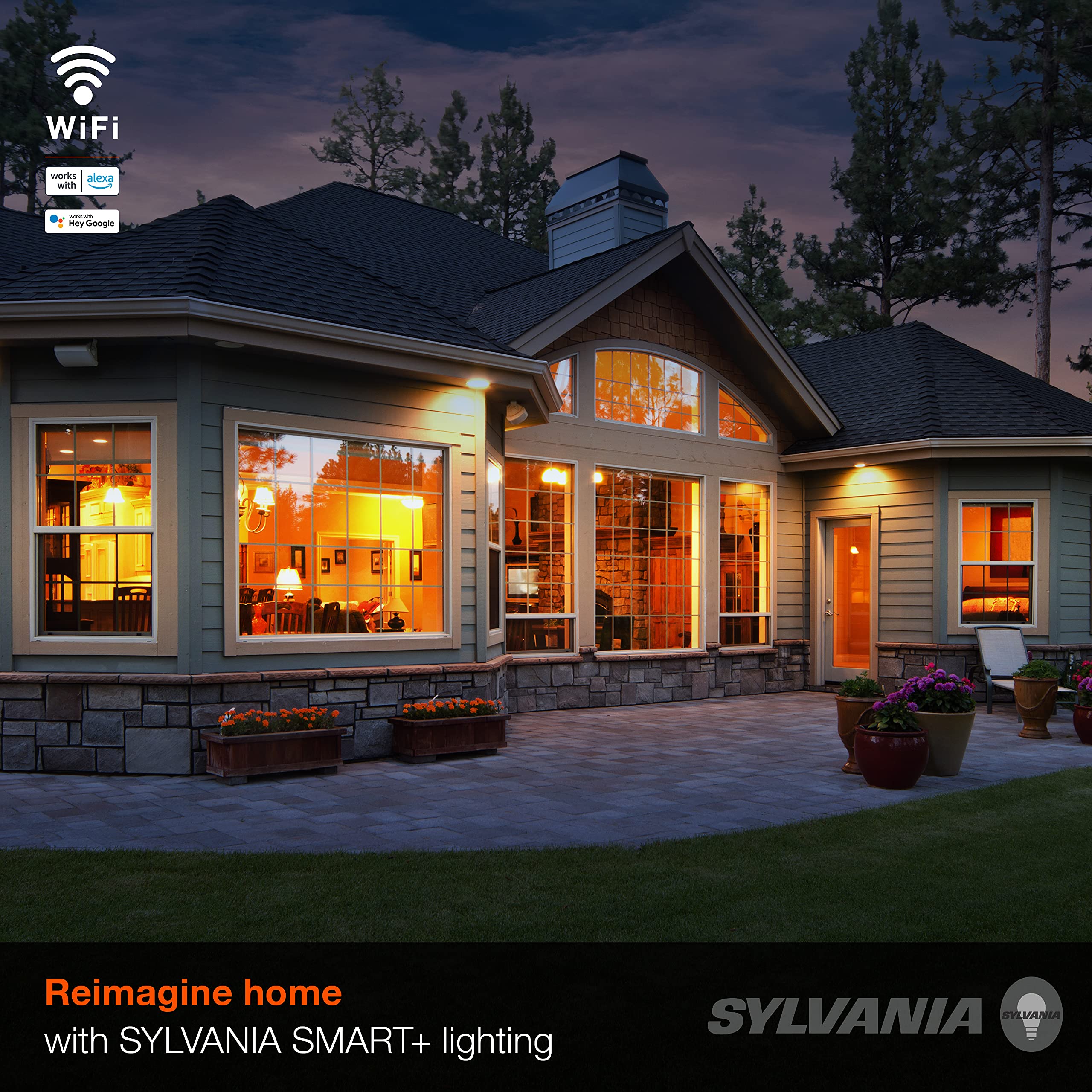 LEDVANCE SYLVANIA Wifi LED Smart Light Bulb, 60W Equivalent, Dimmable, Soft White, 4 Count, Model 75672, Compatible with Alexa & Google Home