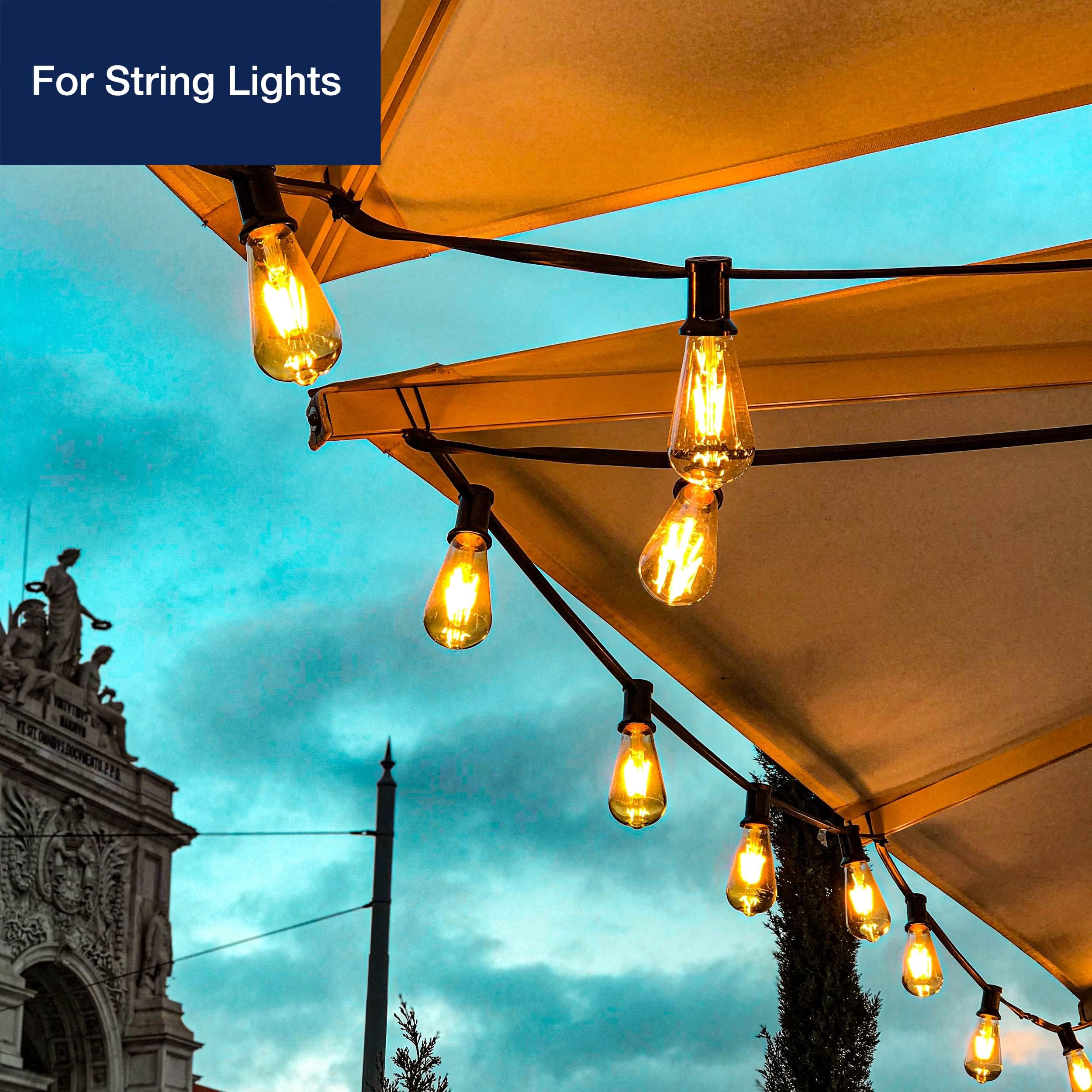 Flsnt 40W Equivalent Led Edison Bulbs With Amber Glass, 4W St19 Dimmable Vintage Led Light Bulbs For Pendant Light, 90+ High Cri