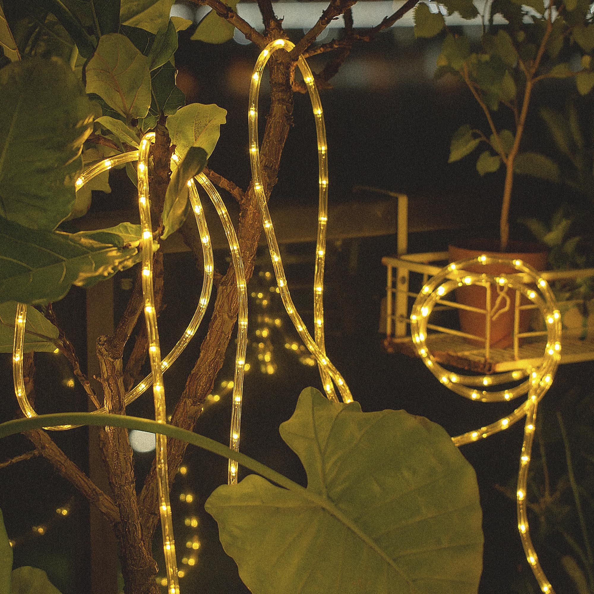 Chorled Waterproof Led Rope Lights  Connectable & Flexible With 8 Modes  Outdoor Lighting For Deck  Garden  Pool  Patio & Christmas Decor (Warm White  50Ft)