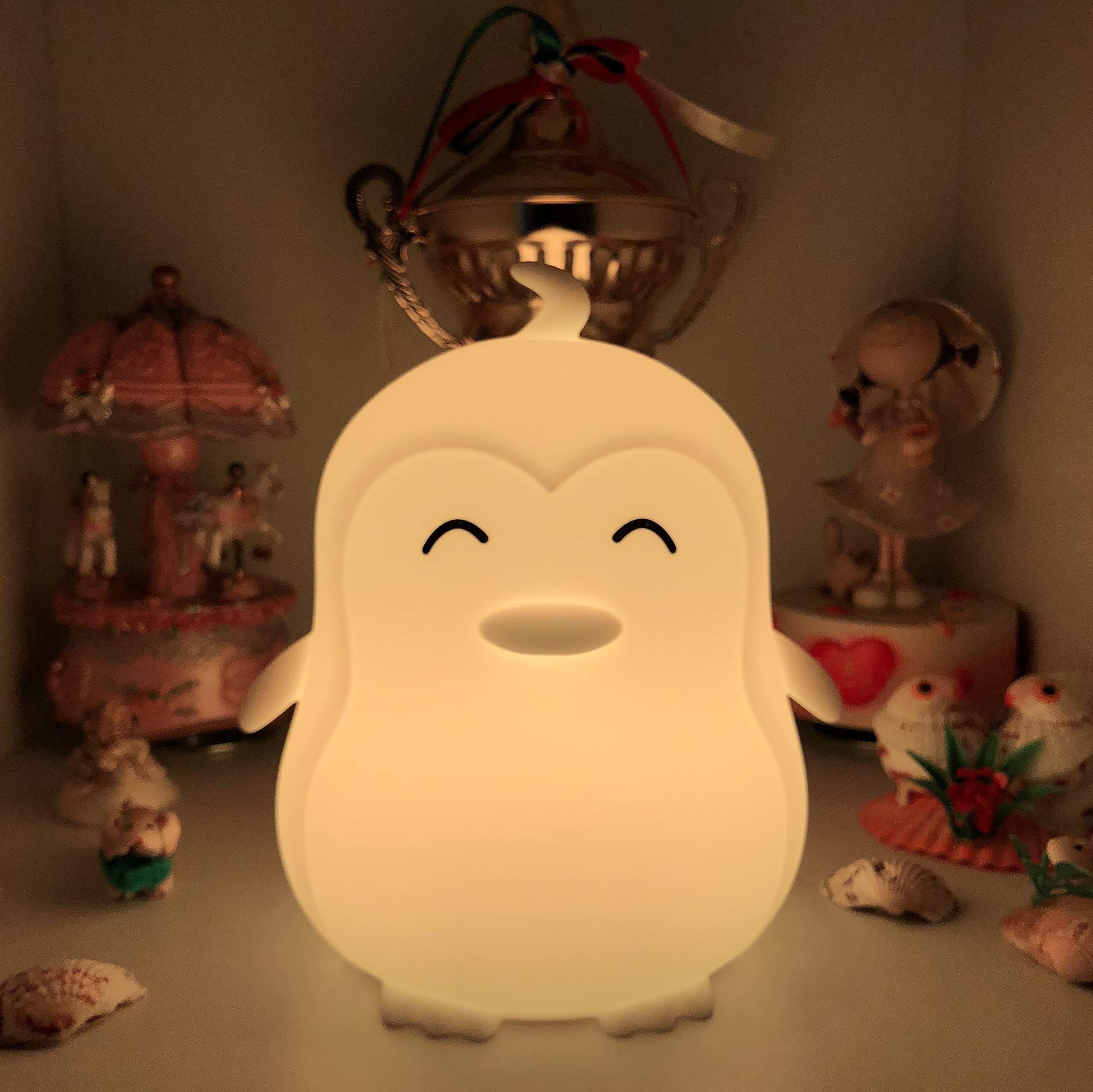 Glinrui Large Penguin Night Lights for Babies Bedroom Light, lamp Kids, Toddler Nursery lamp Soft Decorative Lamps - Break Resis