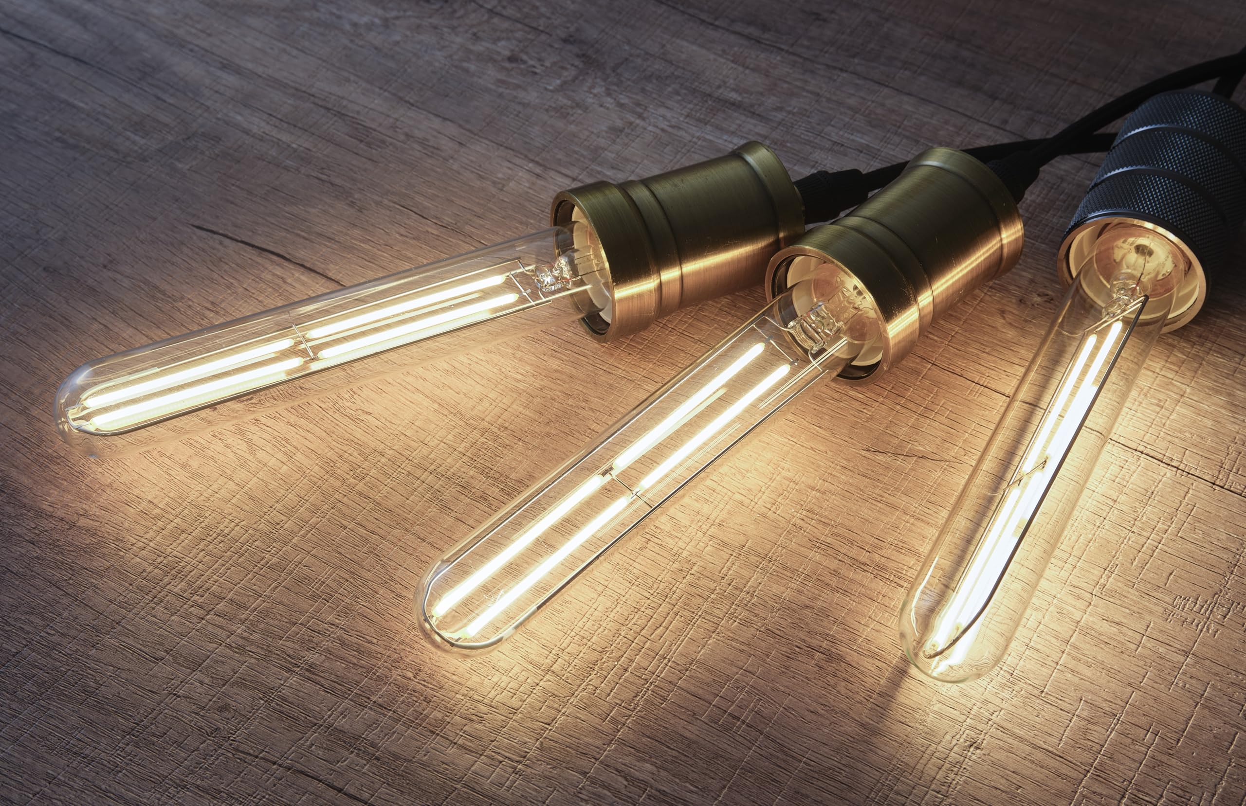 7.3 Inch T10 Led Bulb 60 Watt, Dimmable 3000K Soft White E26 Edison Bulb, Ac120V 600Lm,6W Tubular Long Clear Glass Light Bulb Fo