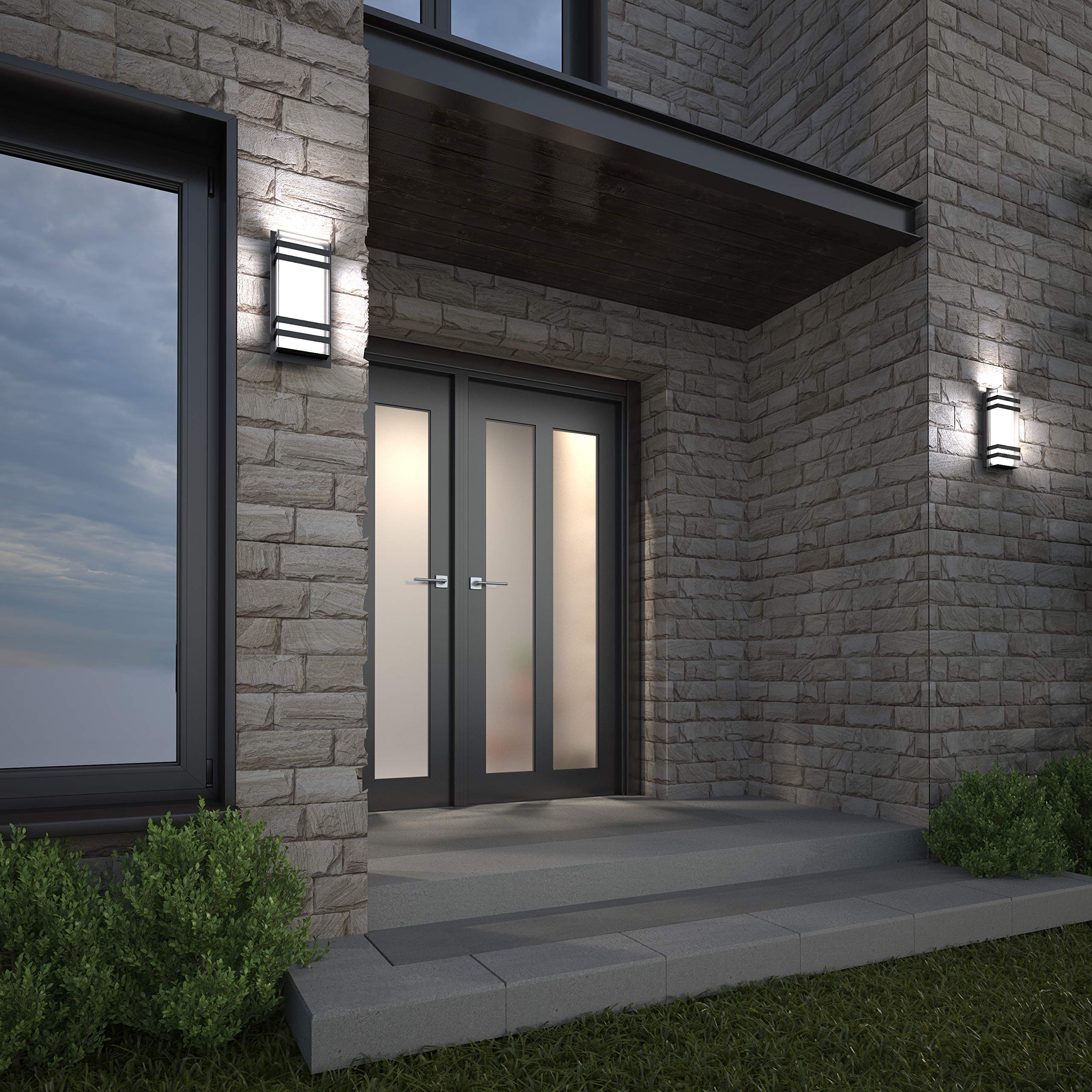 Artika Glow Box 13W Led Wall Light - Black, 430 Lumens, Indoor/Outdoor, Steel, 3000K