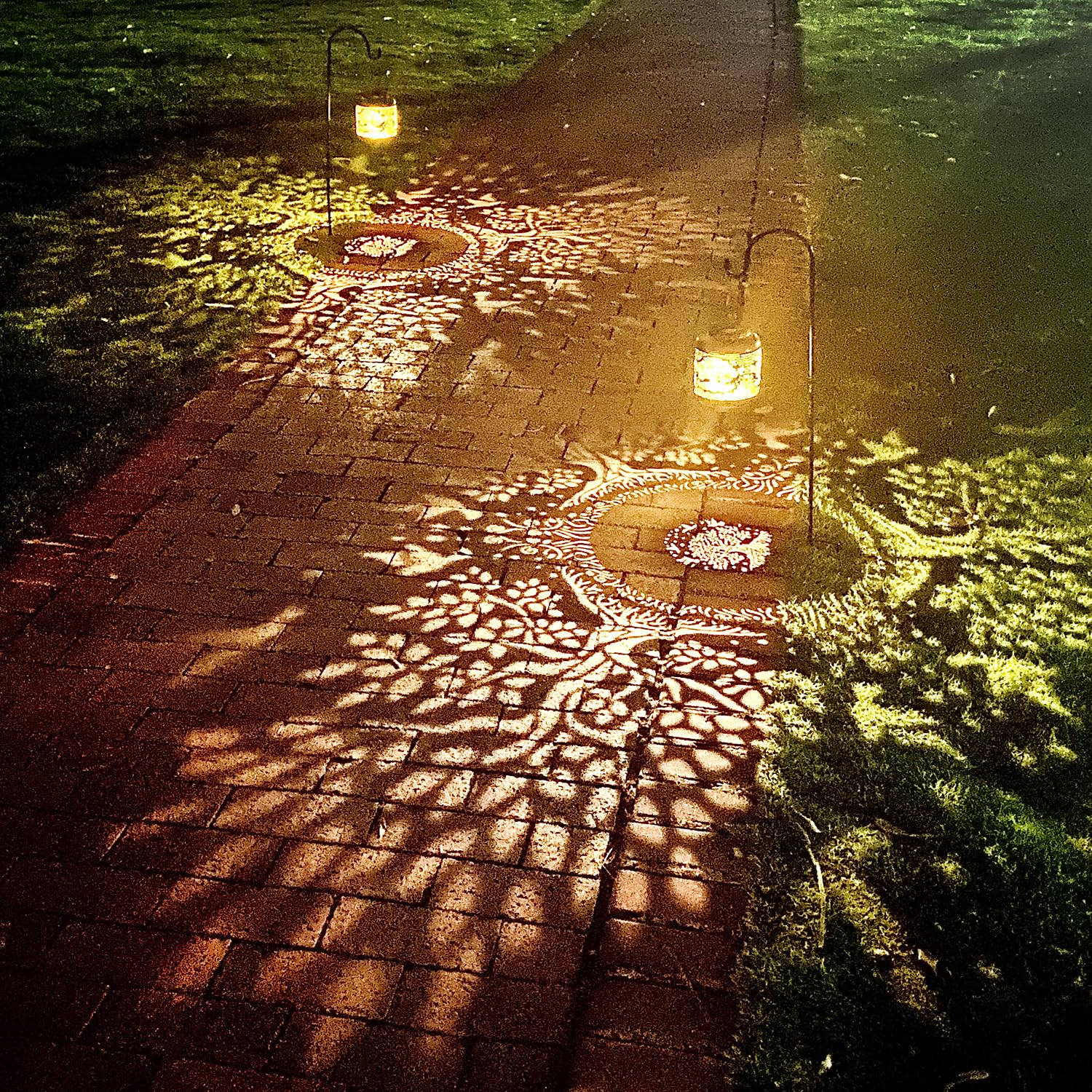 2 Pack Tree Of Life Outdoor Solar Hanging Lanterns Waterproof Led Solar Lights Metal Decorative Lanterns For Garden, Patio, Courtyard, Backyard, Yard Decor Unique Tree Of Life Gifts For Women