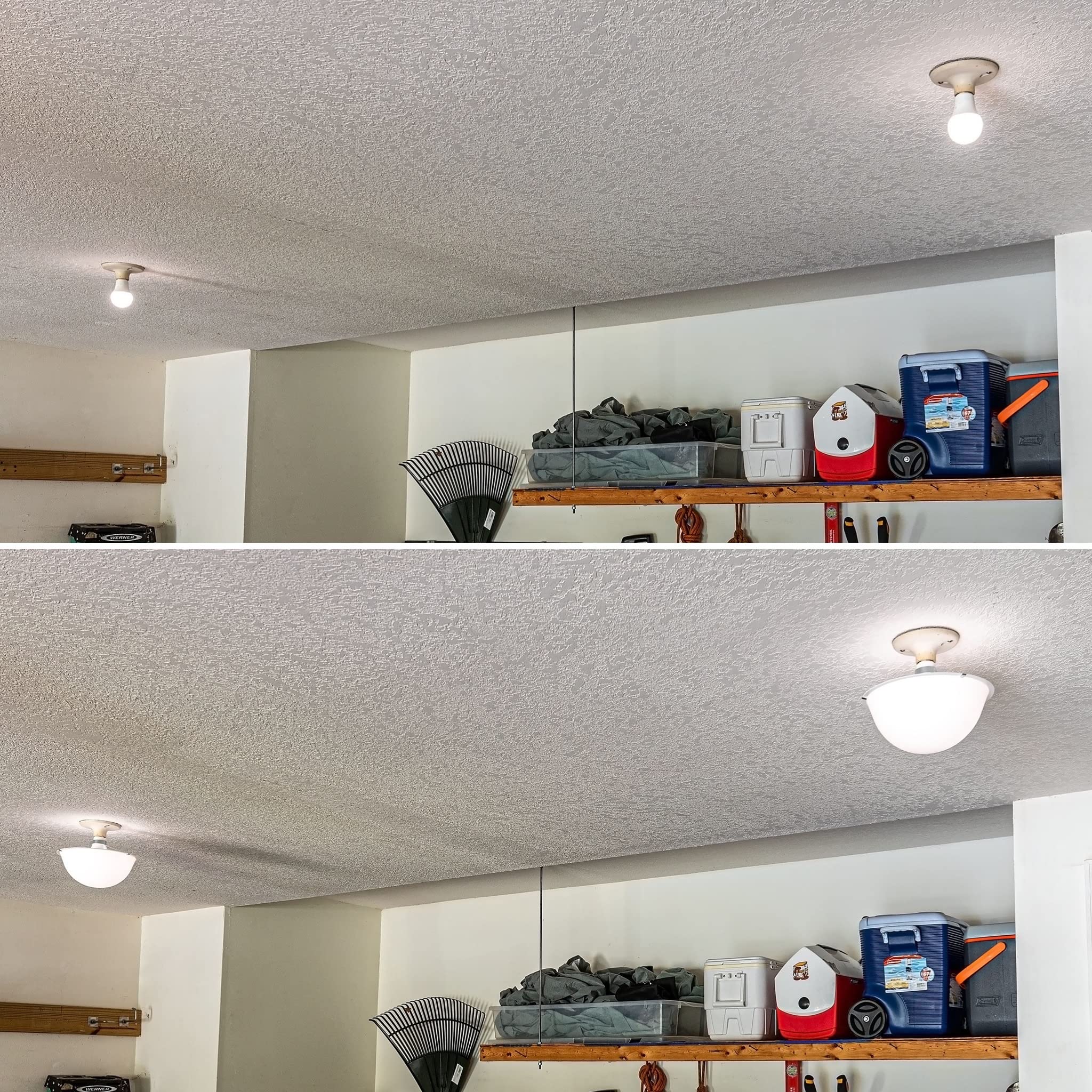 Ez Shade Ceiling Light Cover - Helps Cover Exposed Light Bulbs In The Ceiling - 3 Pack