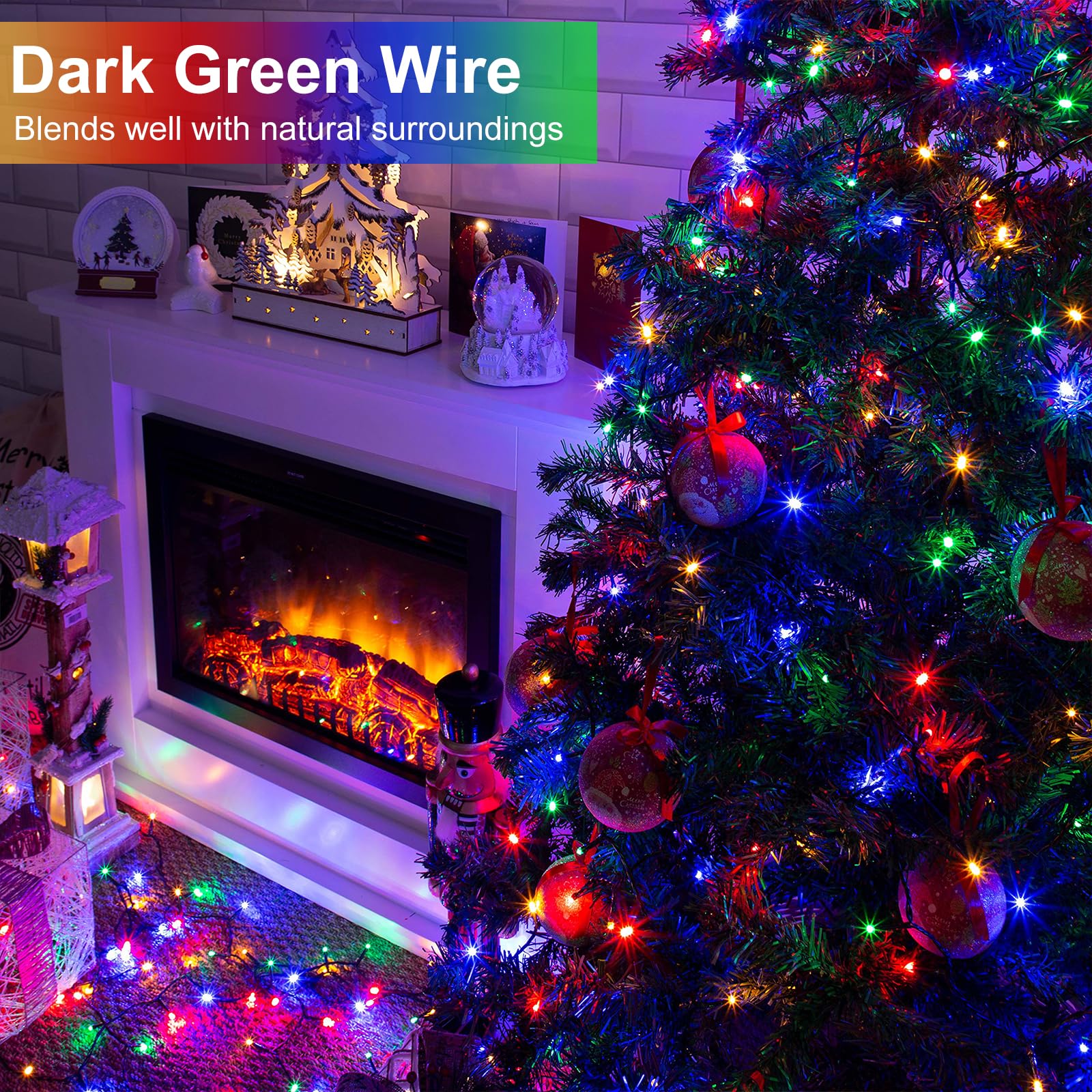 800 Led Christmas Tree Lights, 262Ft String Lights For Outdoor Indoor, Waterproof 8 Modes Plug In Christmas Decorations Green Wi