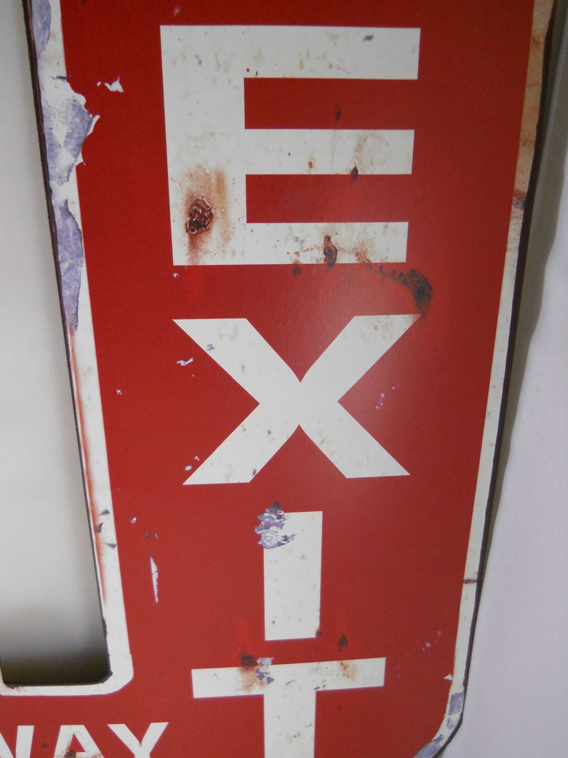 Vintage Looking Exit Way Out Sign