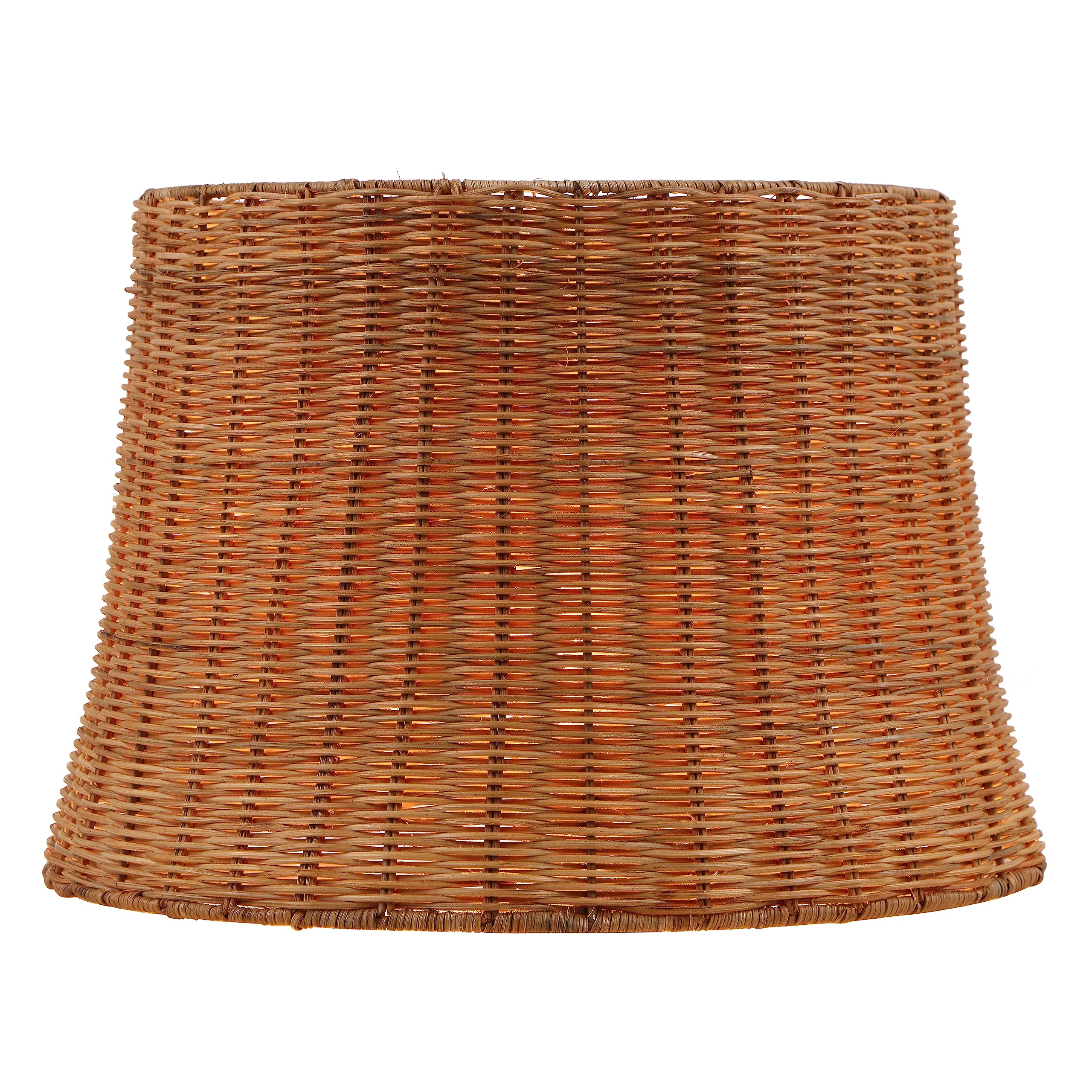 Aspen Creative 32993, Empire Spider Lamp Shade, Natural Rattan, 13'' Top X 16'' Bottom X 11-1/4'' Slant Height