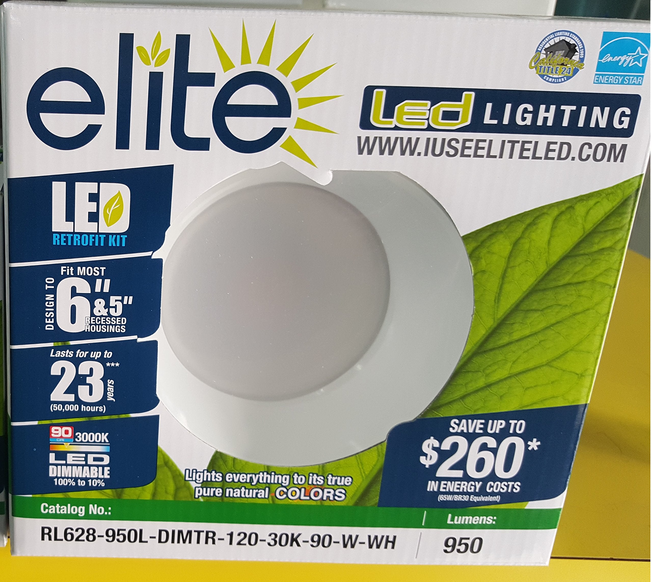 Elite Rl628 5/6'' Led Retrofit Module, 3000K - Dimmable - 90Cri