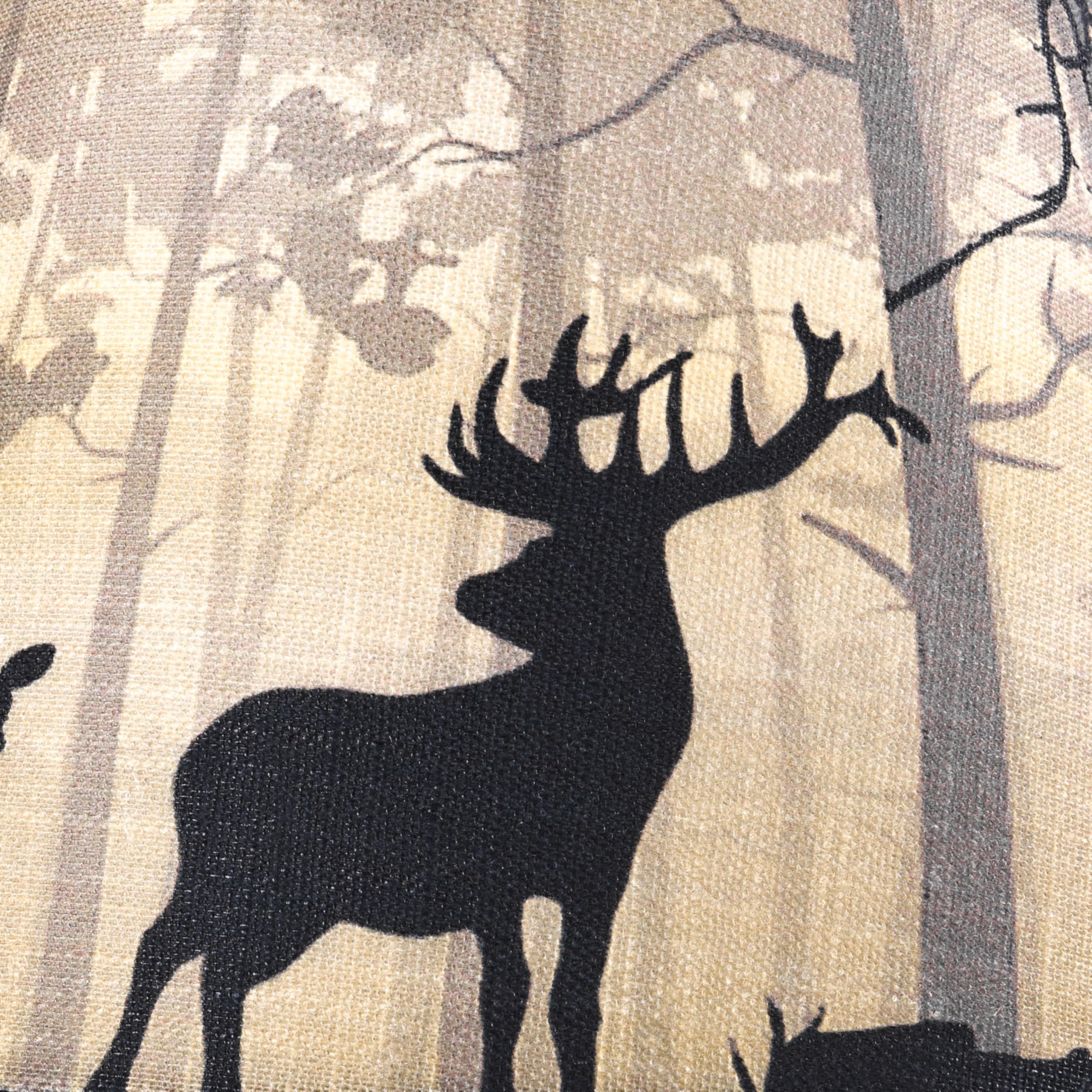GO&SO 9" Multi-Yellow Deer Lampshade, 5"x9"x6.4", Polyester, Vintage Bell Shade for Table & Wall Lamps, 1 Pack