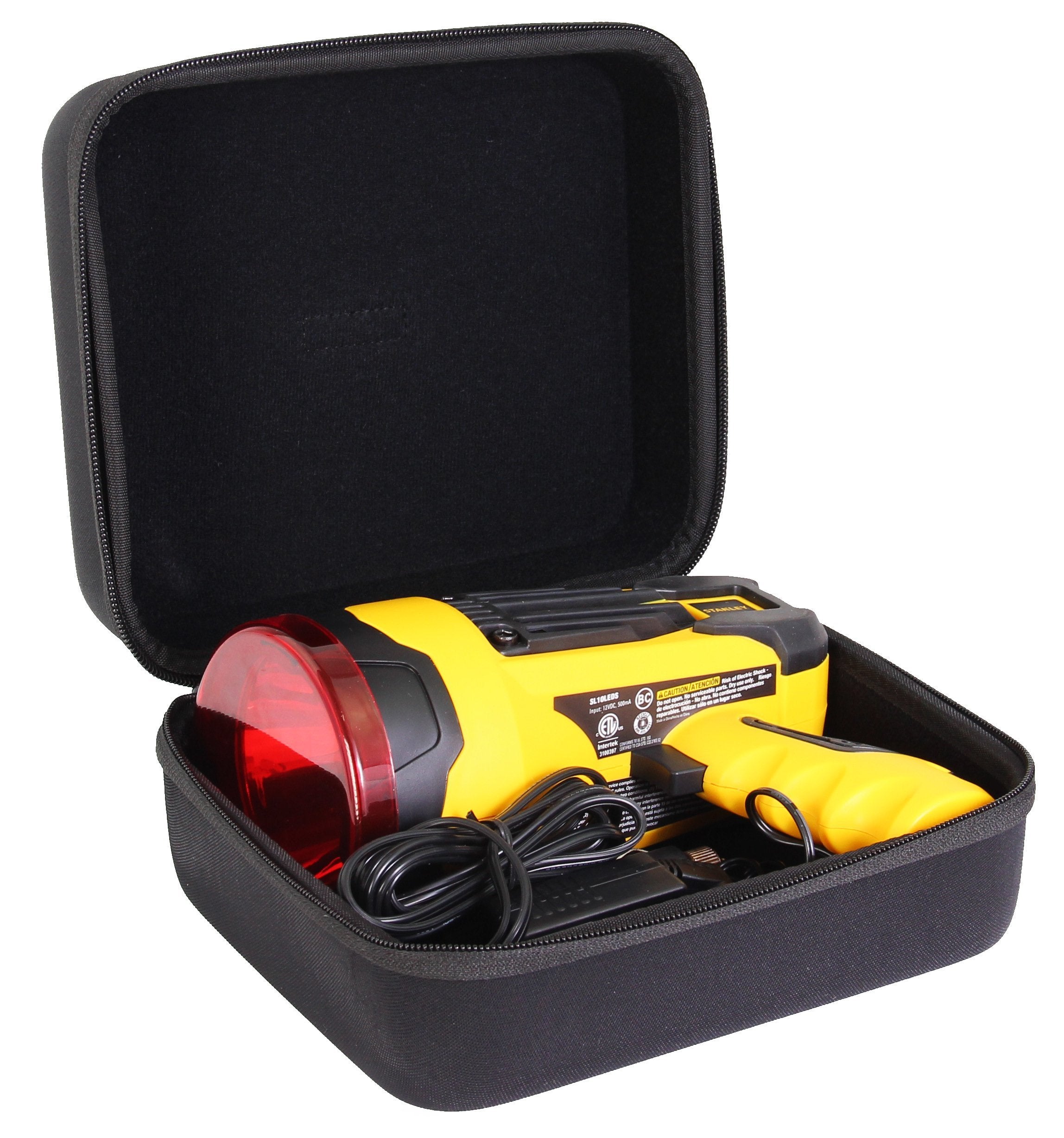 caseling Hard Case for Stanley SL10LEDS LED Spotlight, Black, Durable Ethylene Vinyl Acetate (EVA) Material