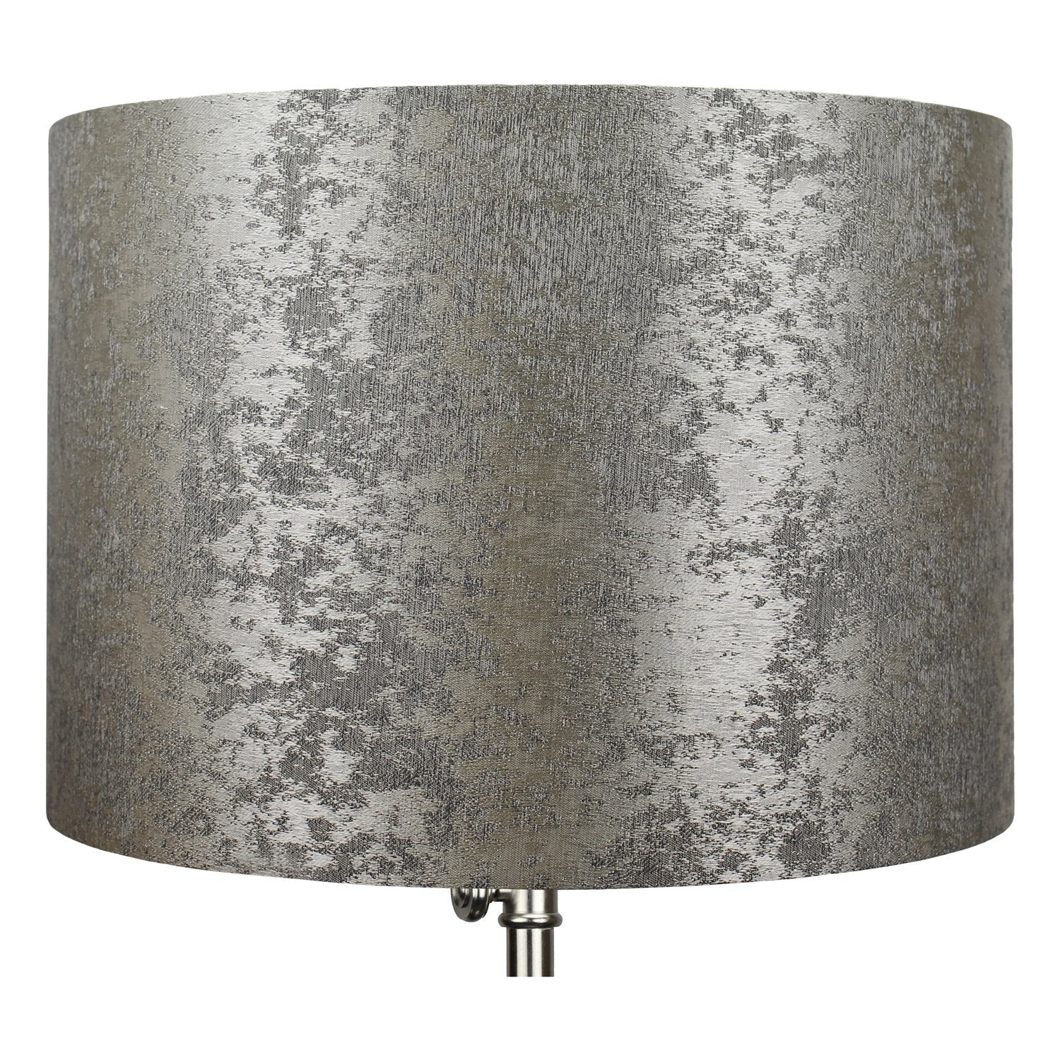 Fenchelshades.Com 14'' Top Diameter X 14'' Bottom Diameter 10'' Height Cylinder Drum Lampshade Usa Made (Couture Crushed Sterlin