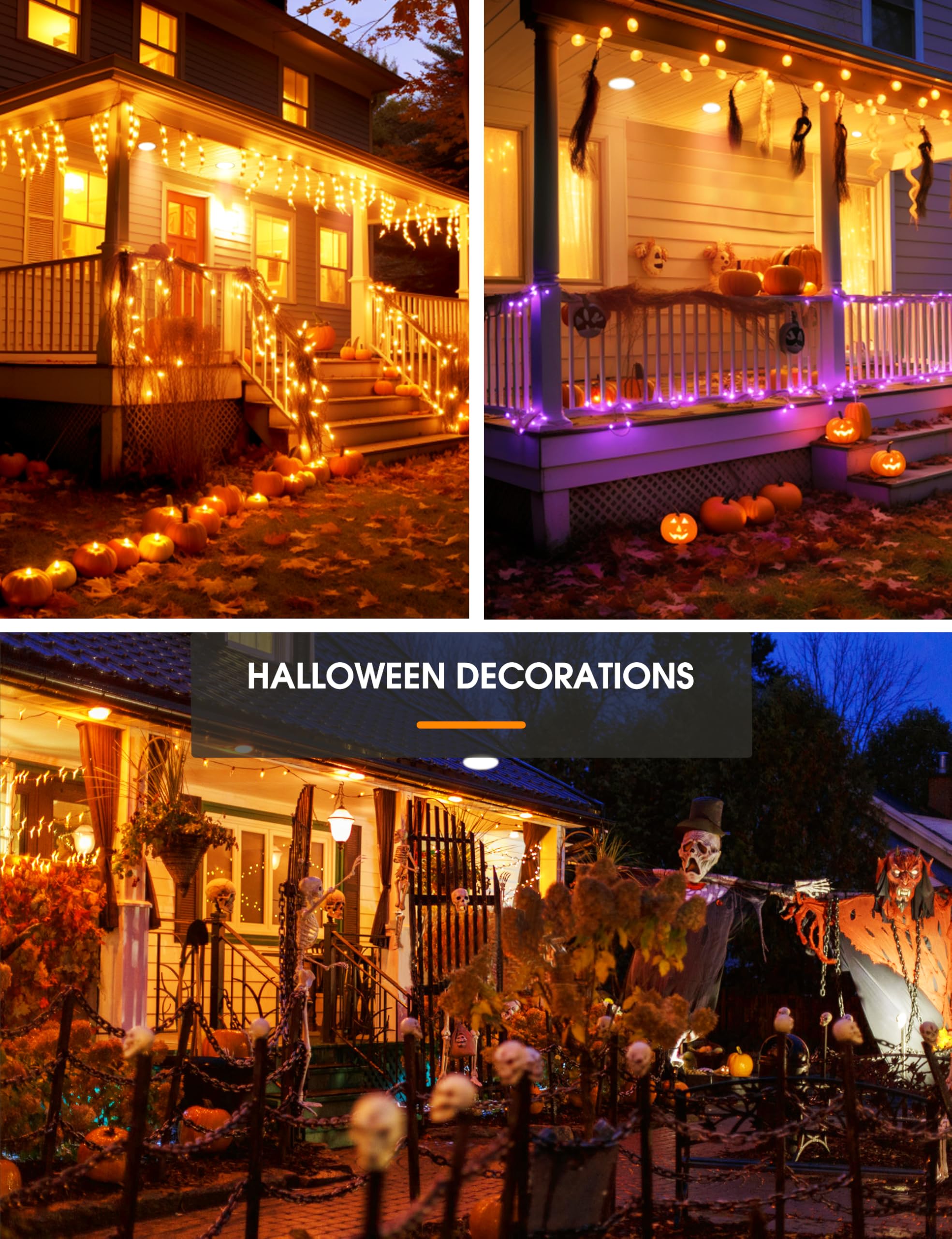 L Lohas Led Halloween Orange Flood Light Bulbs, Led Br30 Flood Light Indoor 65W Equivalent, 11W Halloween Colored Indoor Porch L