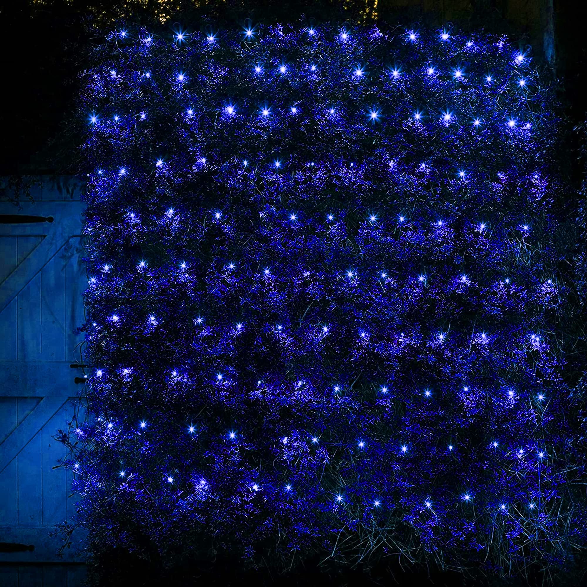 Dazzle Bright Christmas 360 Led Net Lights, 12Ft X 5 Ft Connectable Waterproof String Lights With 8 Modes, Christmas Decorations For Indoor Outdoor Xmas Party Yard Garden Bushes Decor (Blue)
