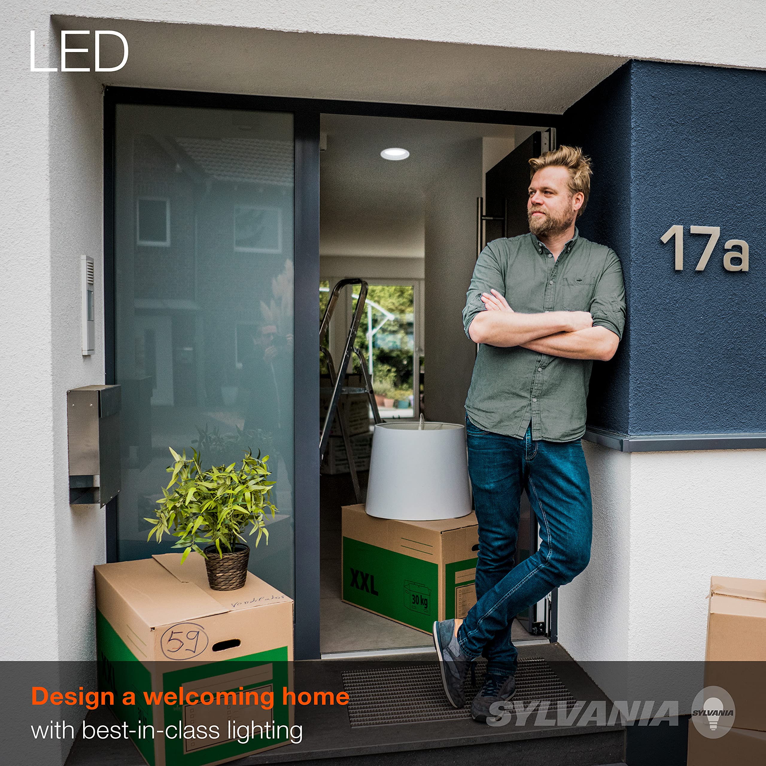 Ledvance Sylvania Flood Br30 Led Light Bulb, 65W = 9W, Dimmable, 22 Year, 800 Lumens, 5000K, Daylight - 6 Pack (41261)