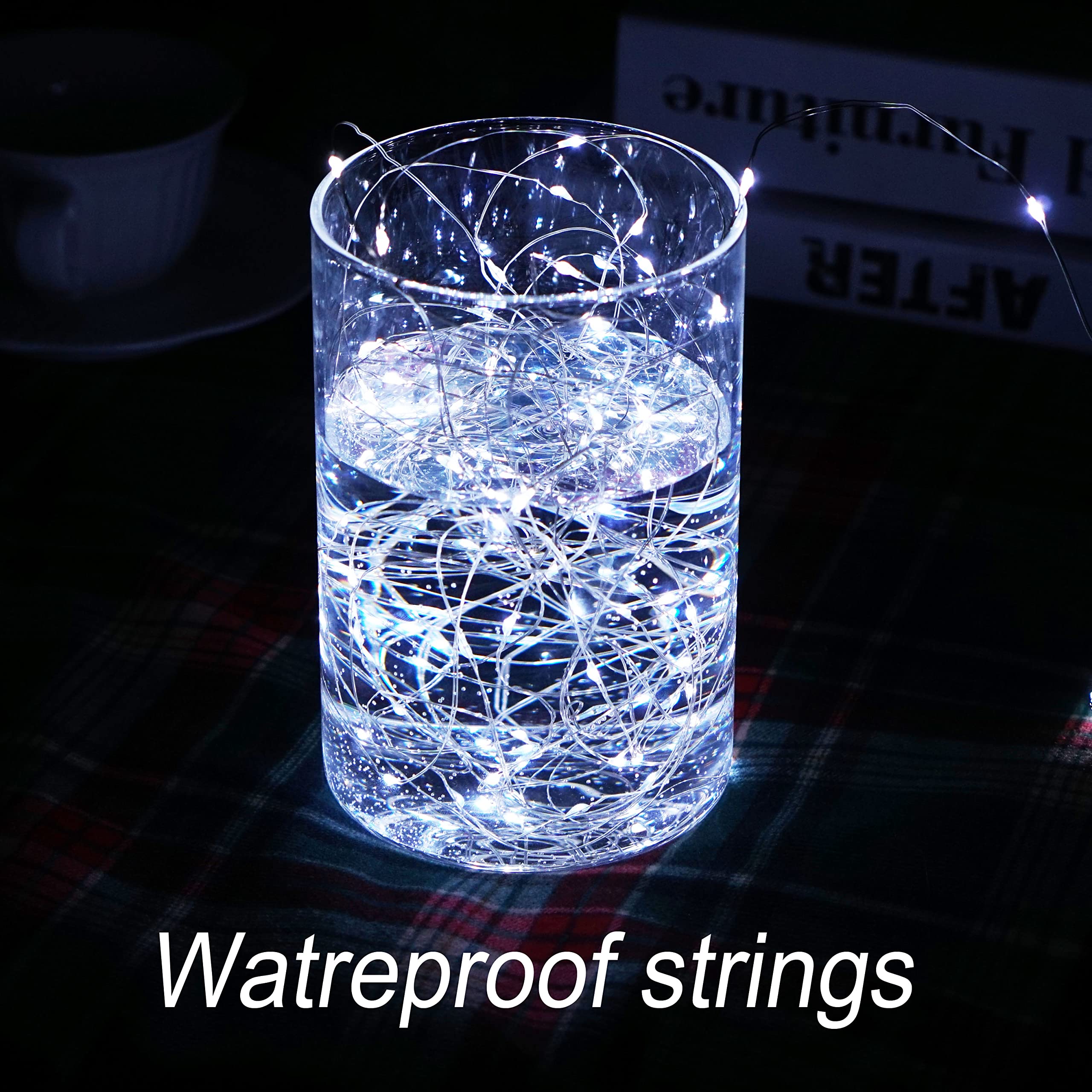 Smilingtown 24 Pack Starry Fairy String Lights, 20 Led Cool White Copper Wire For Decor