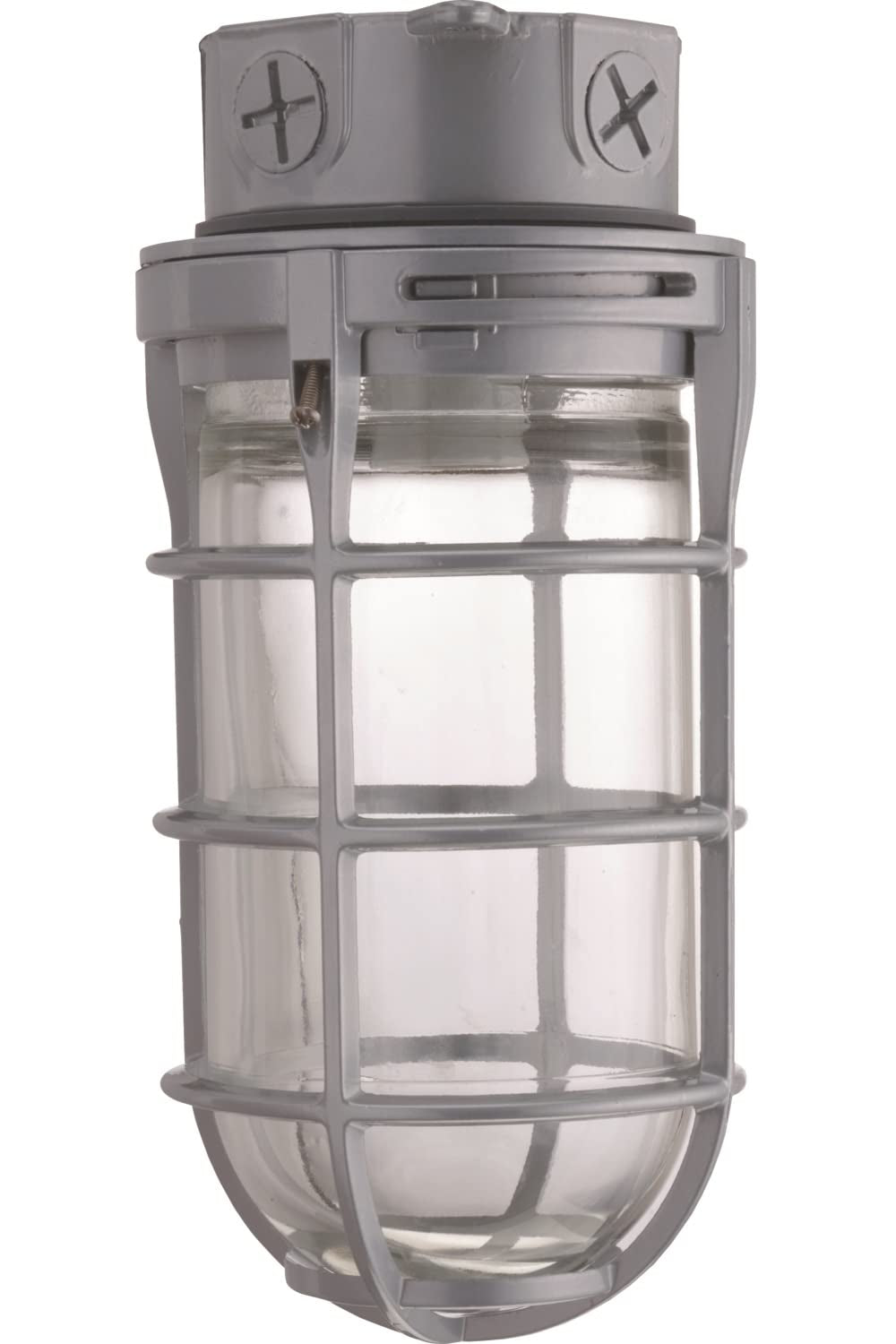 Lithonia Lighting VC150I M12 Utility Vapor Tight Wall Lamp, 150W, Gray, Indoor/Outdoor, Includes Junction Box, Industrial Style
