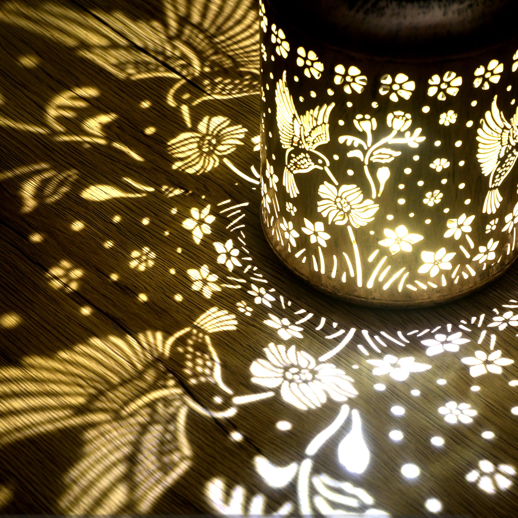 Hummingbird Solar Lantern Outdoor Hanging Solar Light - Ip65 Waterproof Led Decorative Lantern For Patio  Pathway  Or Tabletop. Perfect Mothers Day Gift For Women  Unique Metal Decor