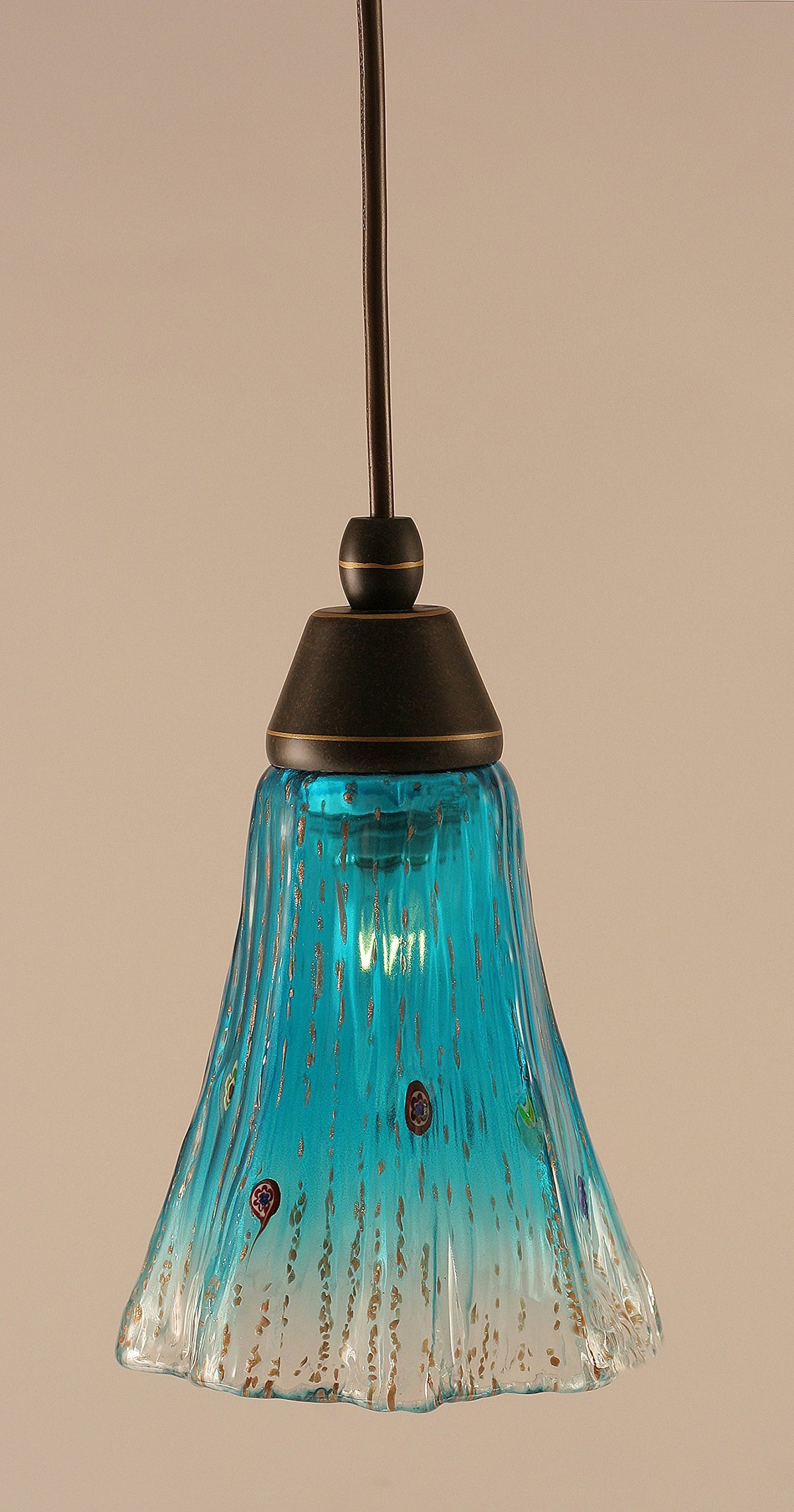 Toltec Lighting 1 Light Mini Pendant In Dark Granite (22-Dg-725)