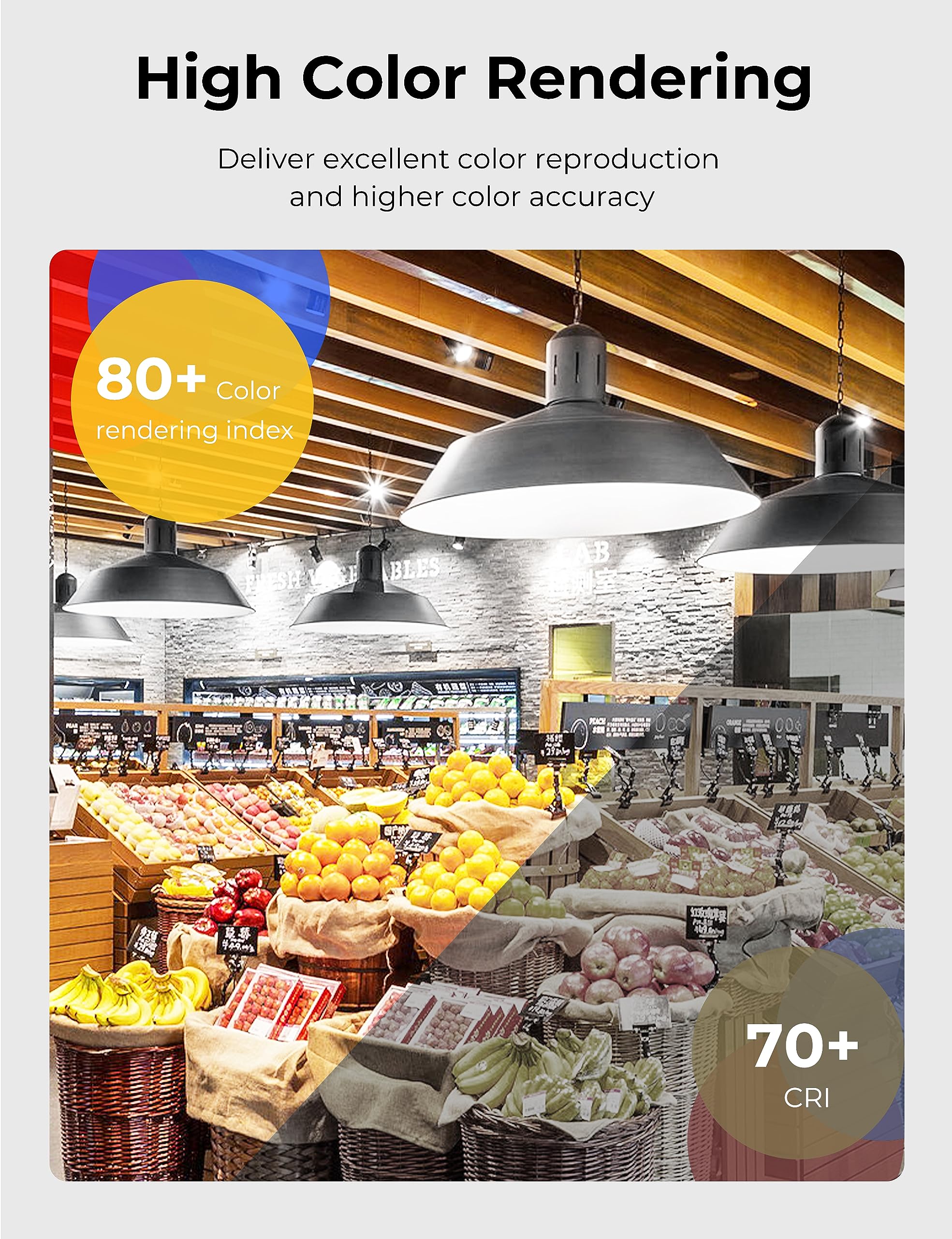 Unilamp 300 Watt Equivalent Light Bulb, 33W Led Light Bulb E26 Daylight 5000K, Super Bright 4060Lm, A23 Led Edison Screw Bulb Fo