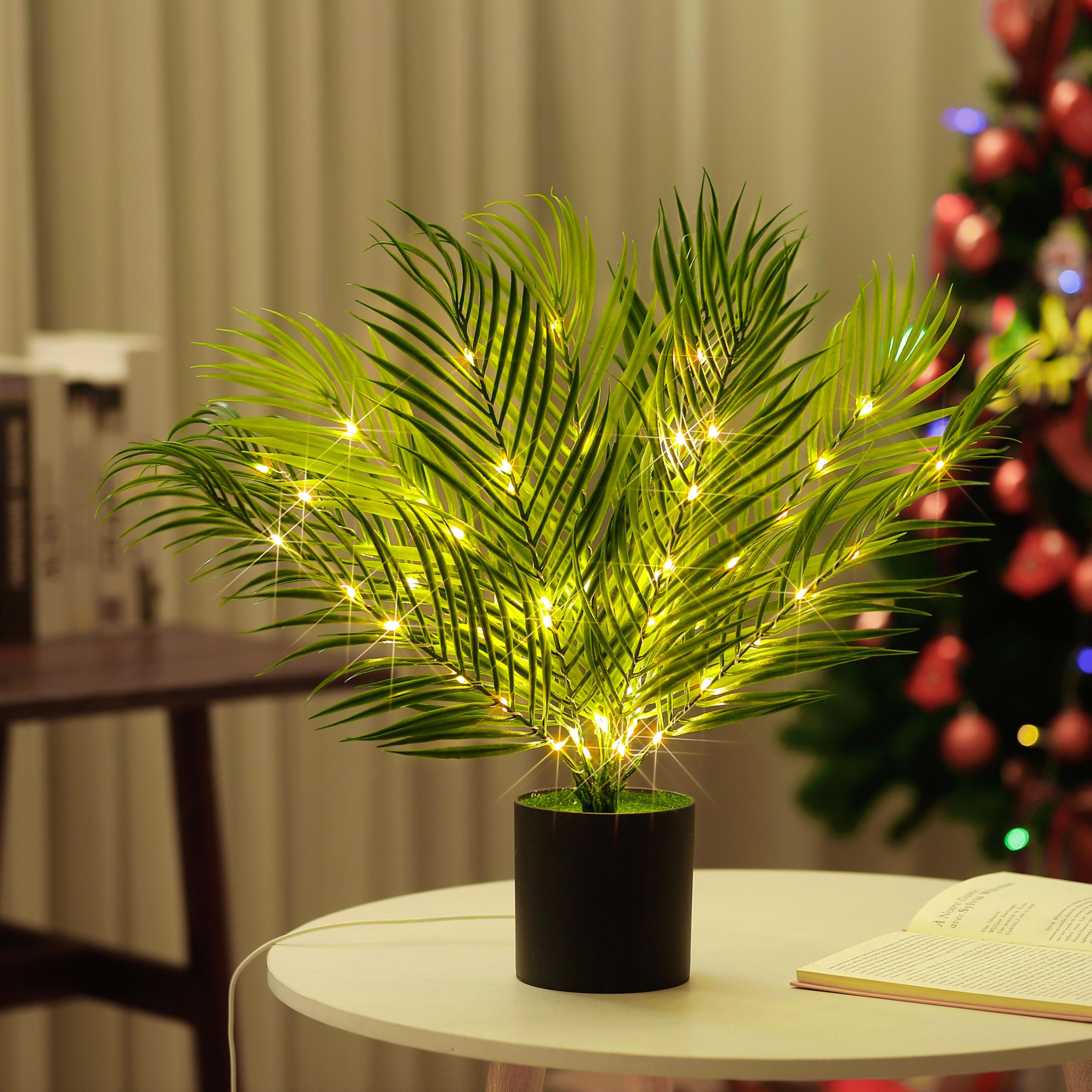 Hibeauti Artificial Areca Palm Led Night Light For Womens Gifts, For Womens Mom Wife Friends Her Christmas Birthday Gifts, Perfe