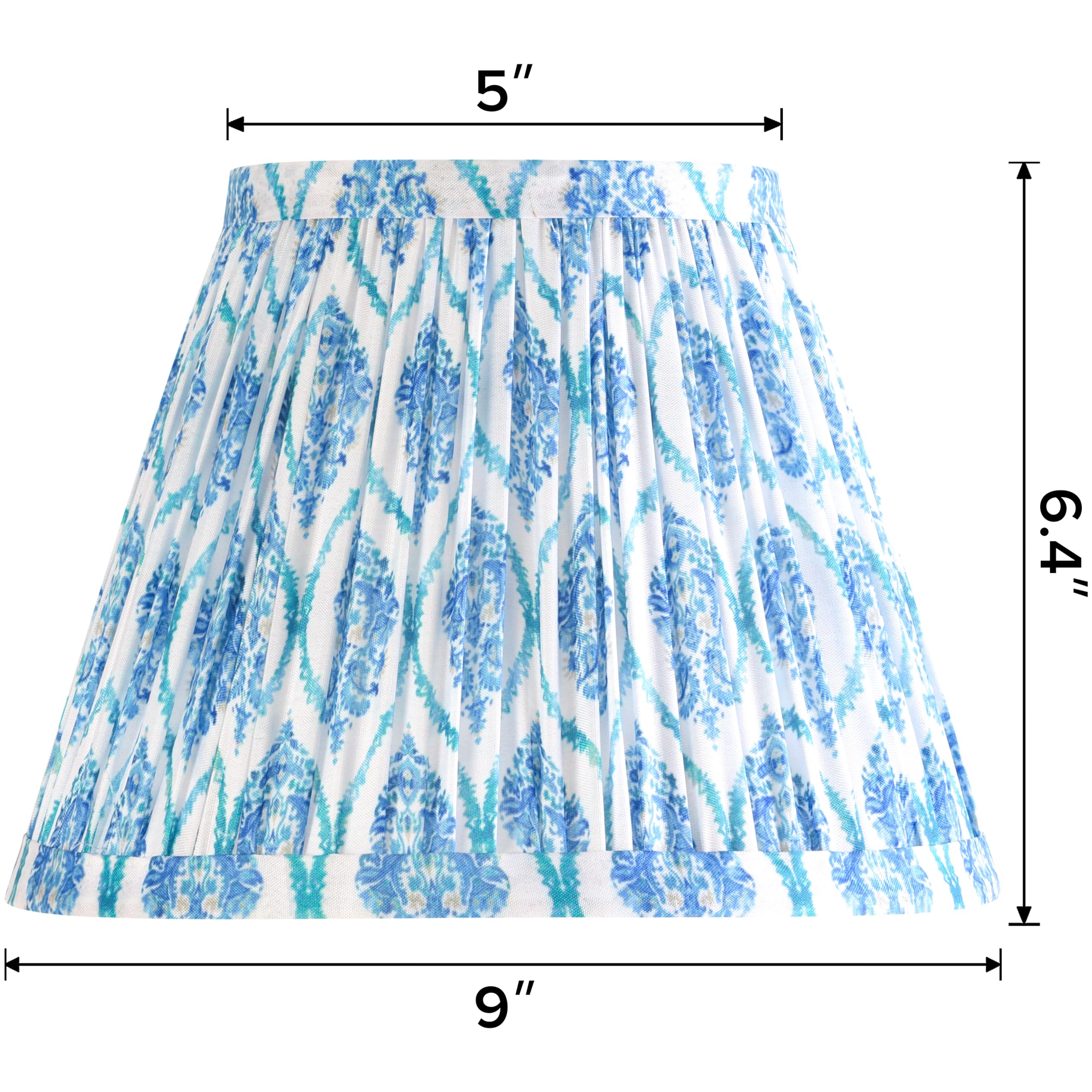 Goso Small Pleated Fashion Floral Lamp Shades-5 * 9 * 6.4 In Spider Bell Mini Art Deco Lampshades For Table Lamps Wall Lamps, Mo