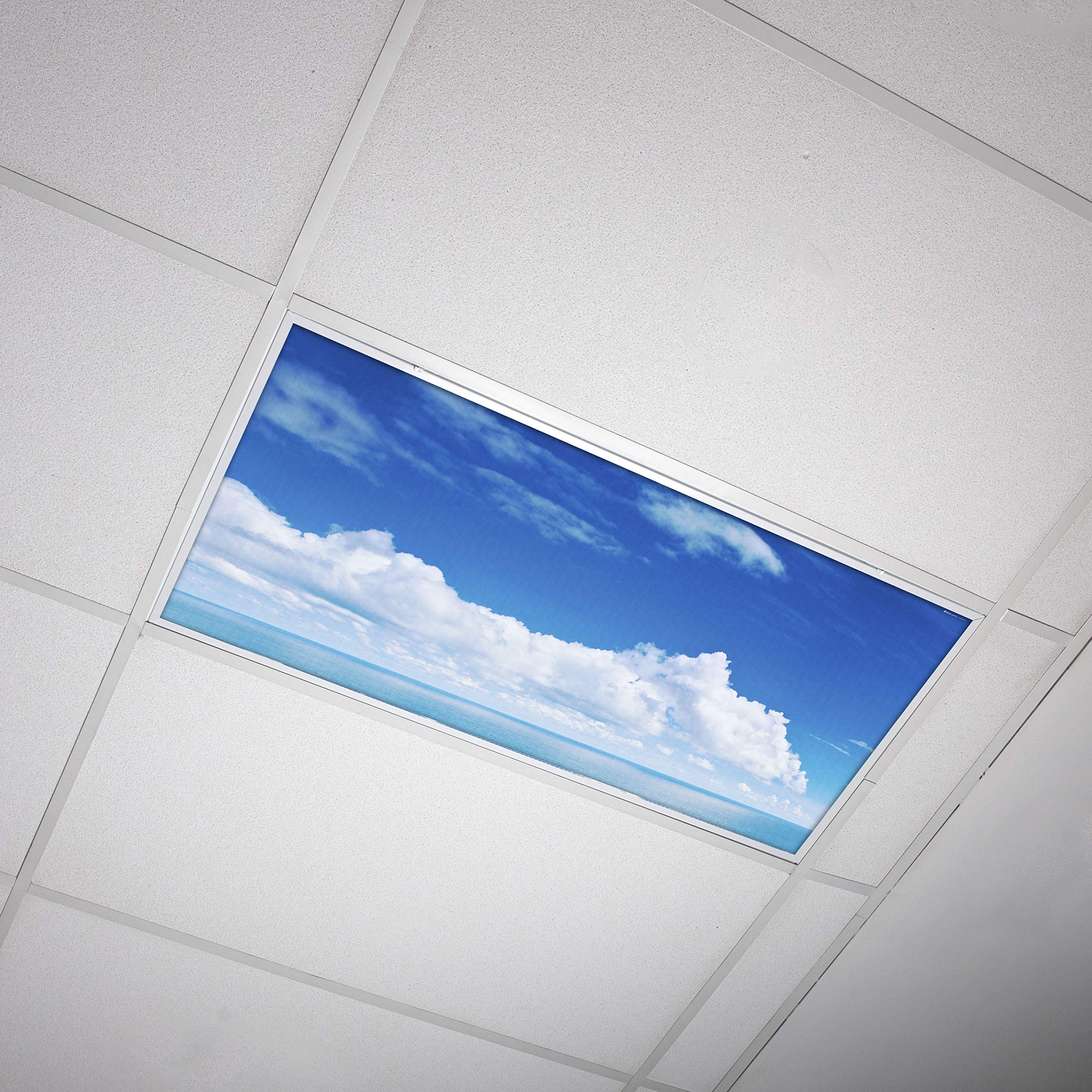 OCTO LIGHTS Fluorescent Light Covers, Backlit Film, 2x4 (22.38in x 46.5in), Cumulonimbus, Model CLD-017