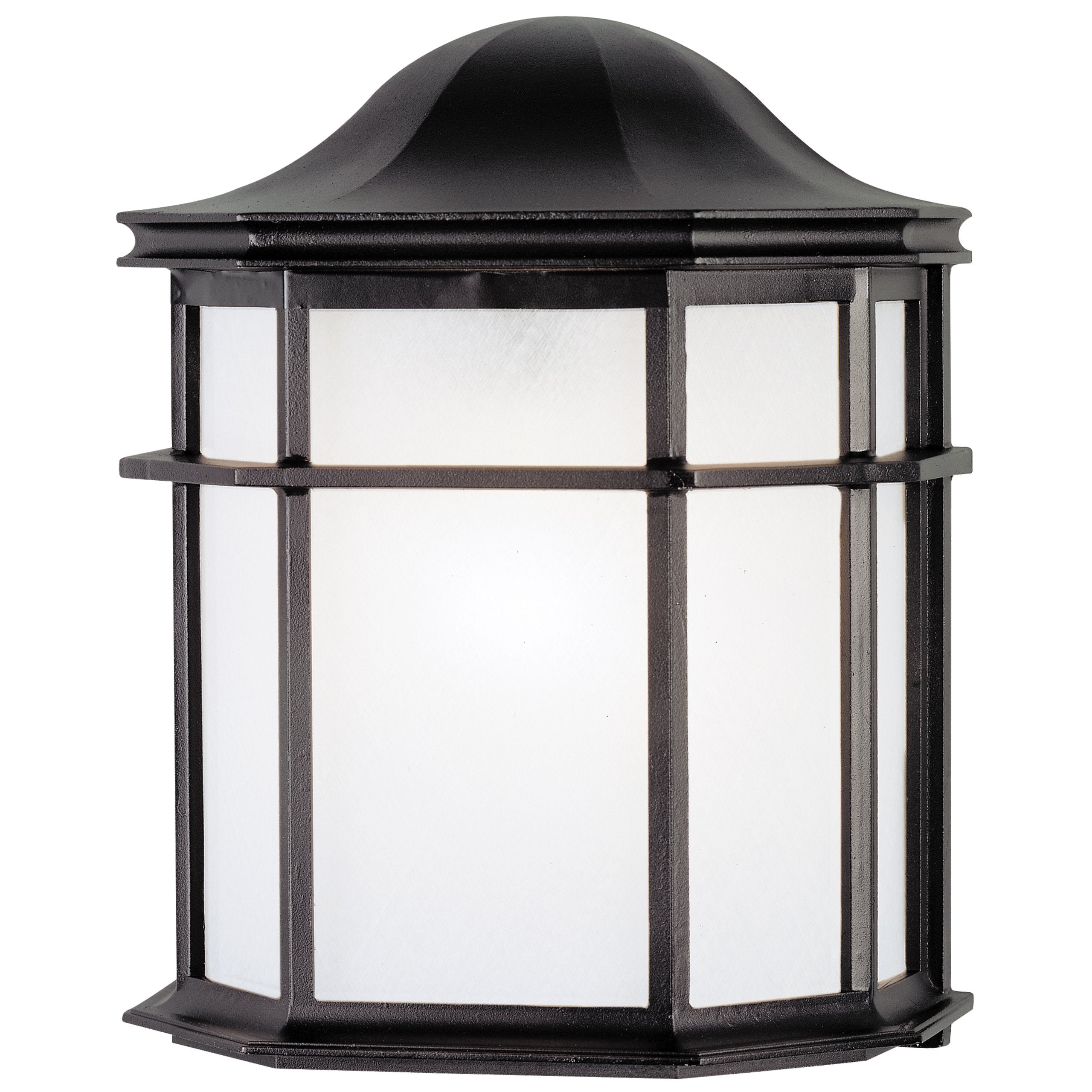 Westinghouse One-Light Exterior Wall Lantern, Textured Black, Aluminum, Model 6689800