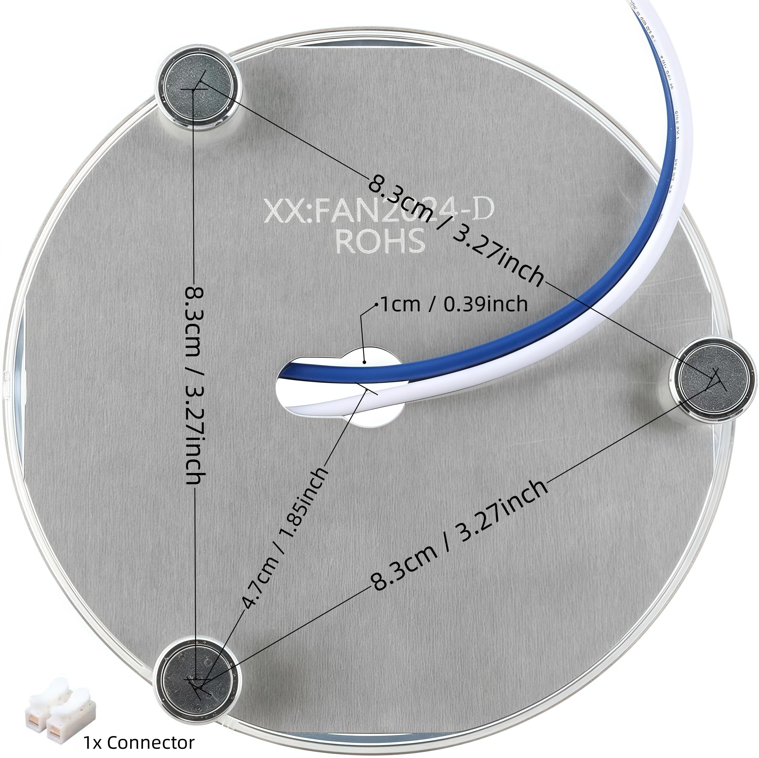 Ledytech 3.93 Led Retrofit Light Kit, Dimmable 18W, Adjustable 3000K-6000K, White, Model Ledytech4In18W