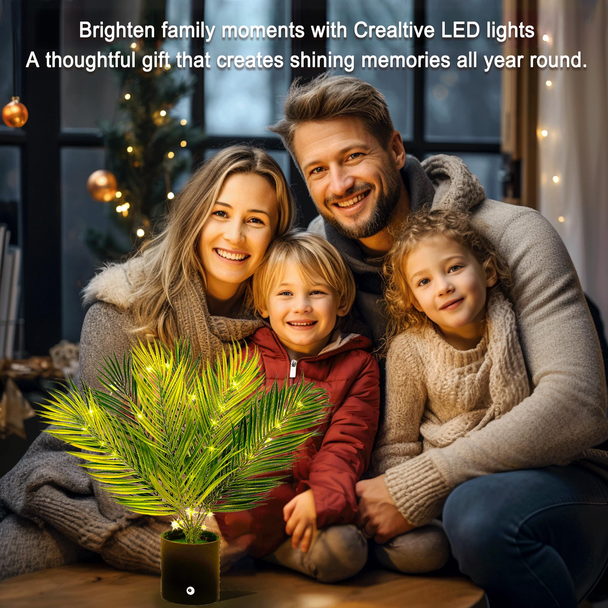 Hibeauti Artificial Areca Palm Led Night Light For Womens Gifts, For Womens Mom Wife Friends Her Christmas Birthday Gifts, Perfe