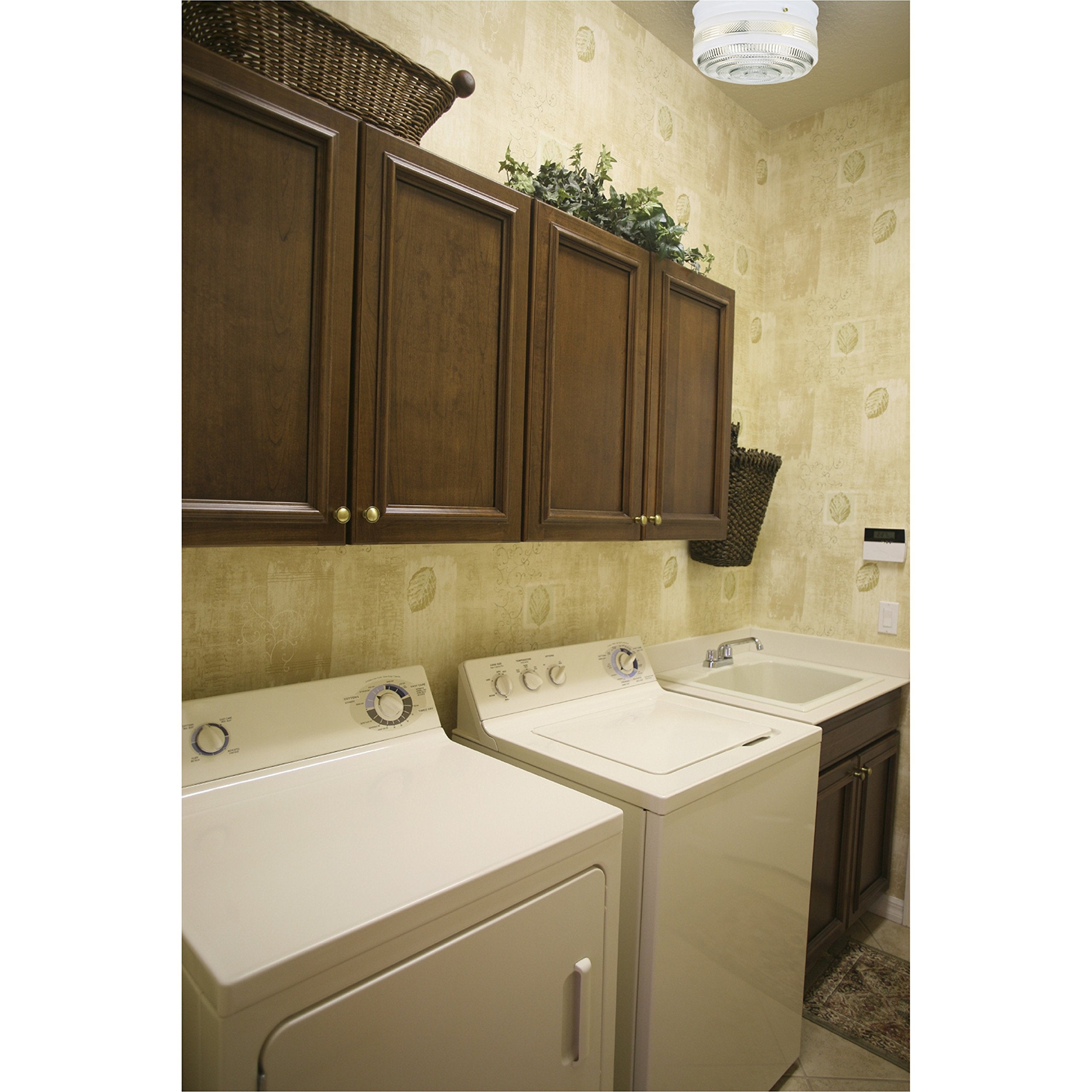 Westinghouse Two-Light Ceiling Fixture, 8.75in Size, Clear/White, Model 6620300, Plastic Material
