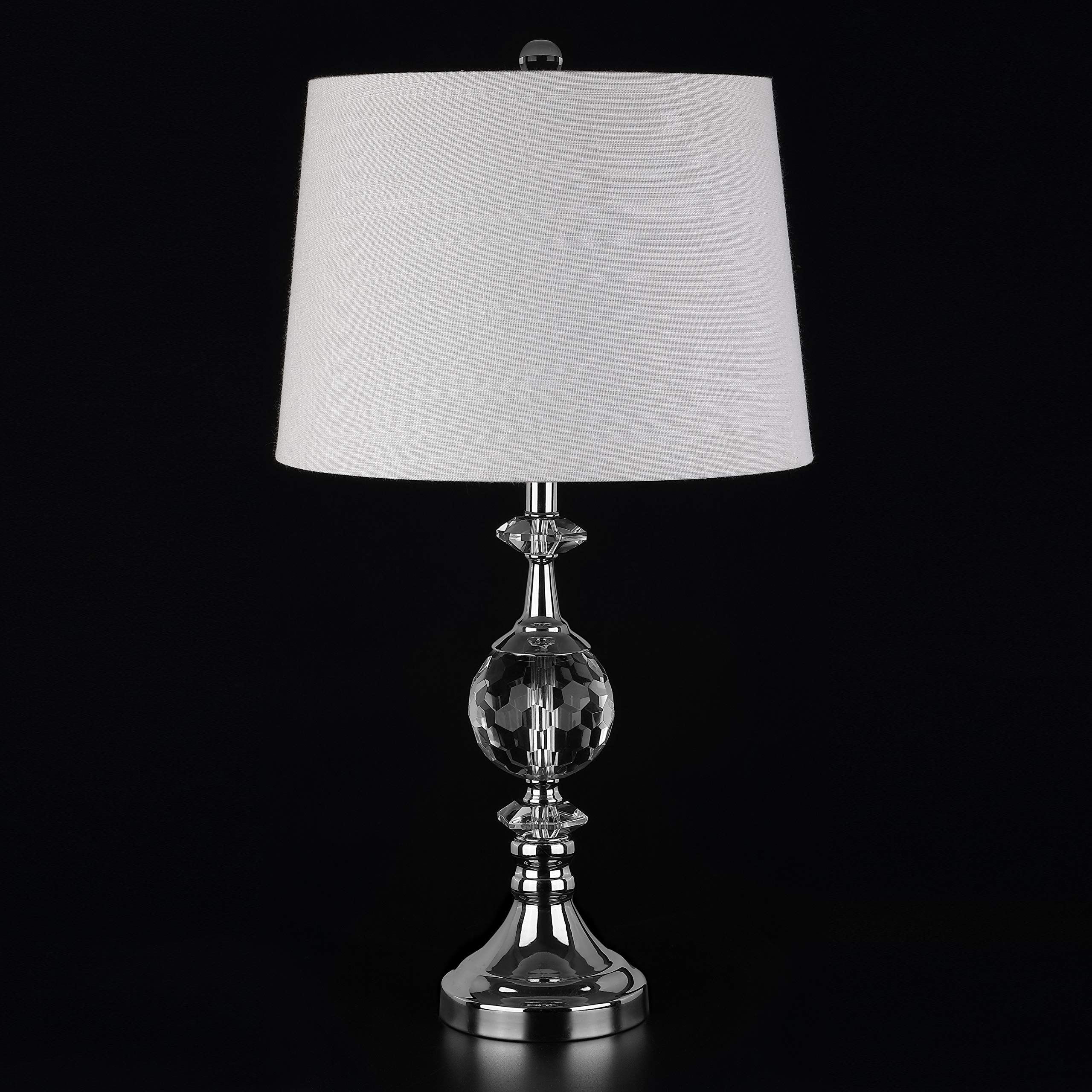 JONATHAN Y Channing Table Lamp LED Crystal/Metal 25.5 in Clear/Chrome Model JYL5036A