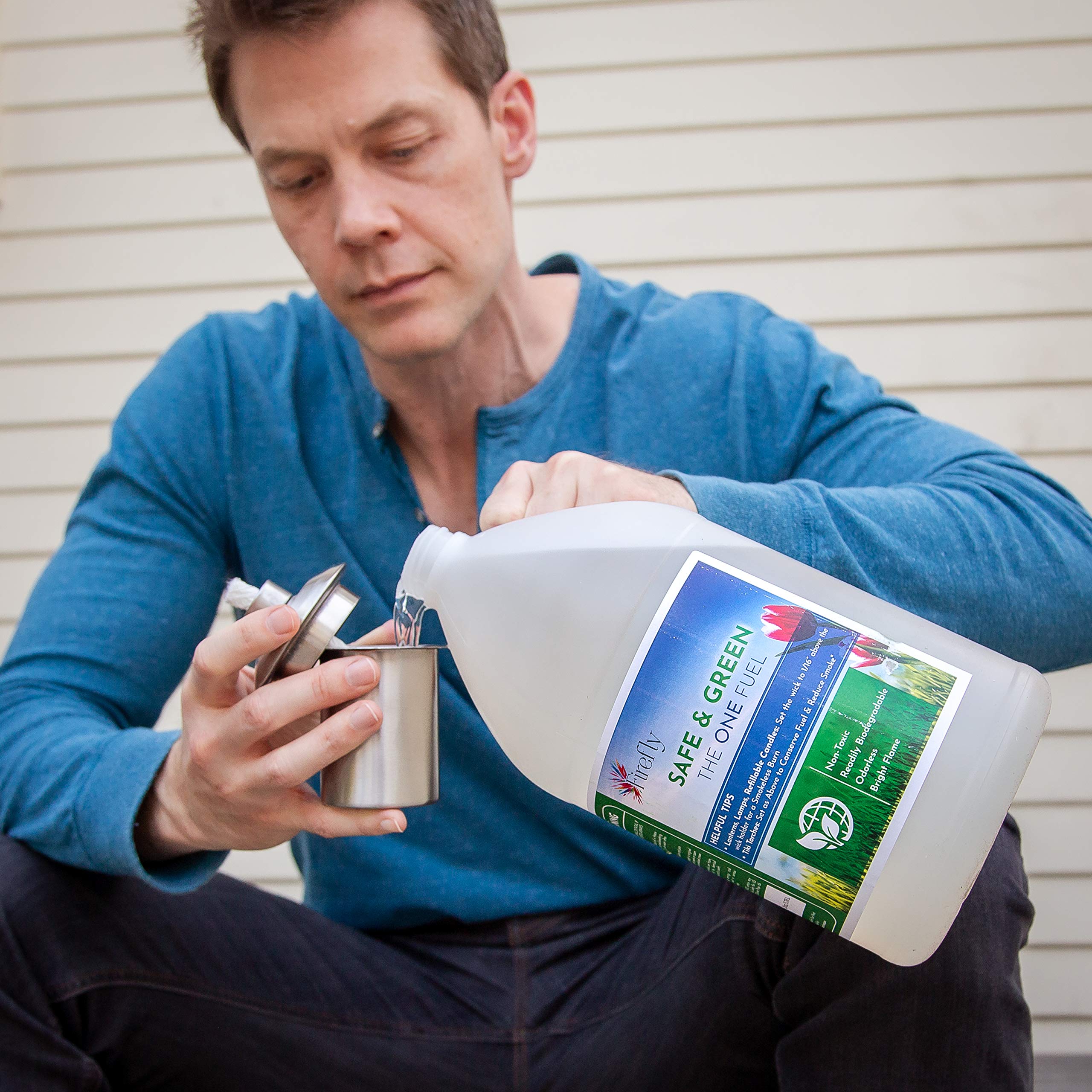 Firefly Eco-Friendly Lamp Oil - Clean Burning, Odorless Paraffin Oil, 1 Gallon, Clear, Safe for Indoor & Outdoor Use