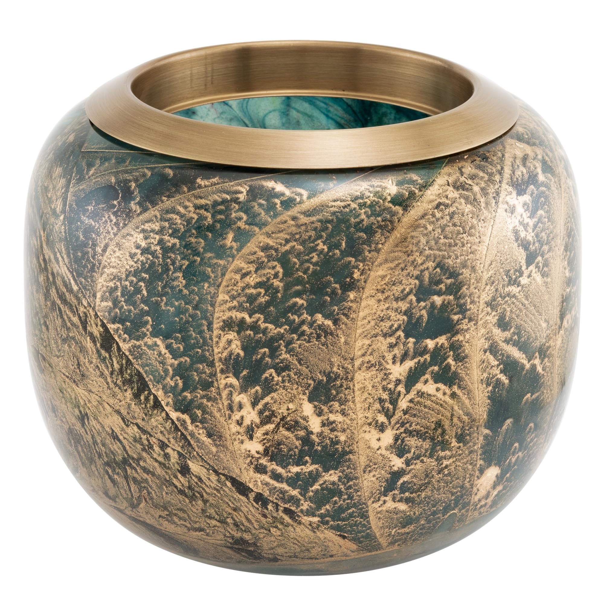 Northern Lights Seasonal Esque Luminary, 4.9-Inch Height, Hunter Green, Home, Home Décor