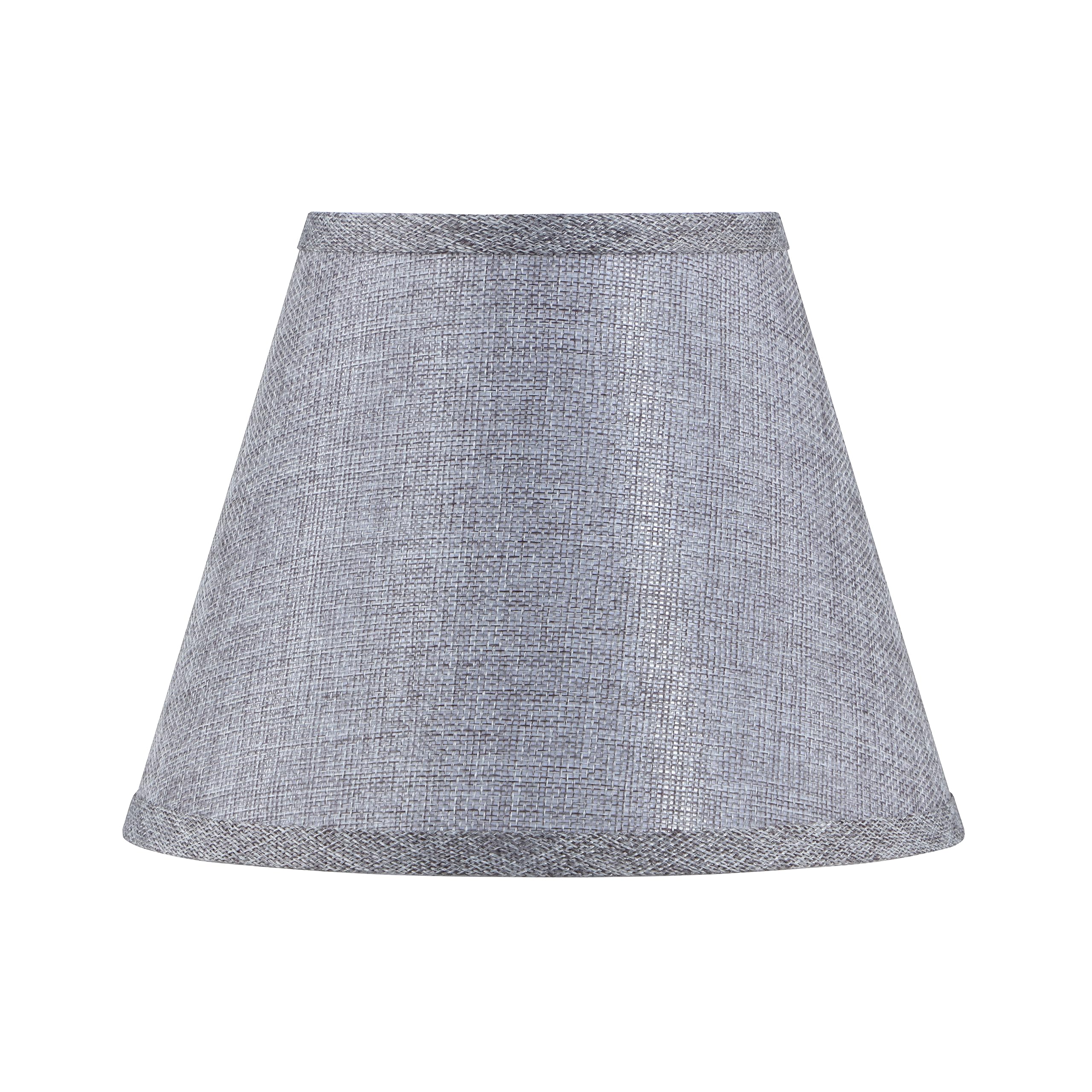 Aspen Creative Hardback Empire Uno Lamp Shade, Charcoal Grey, 5 Top X 9 Bottom X 7 Slant, Model 56034, Linen Material