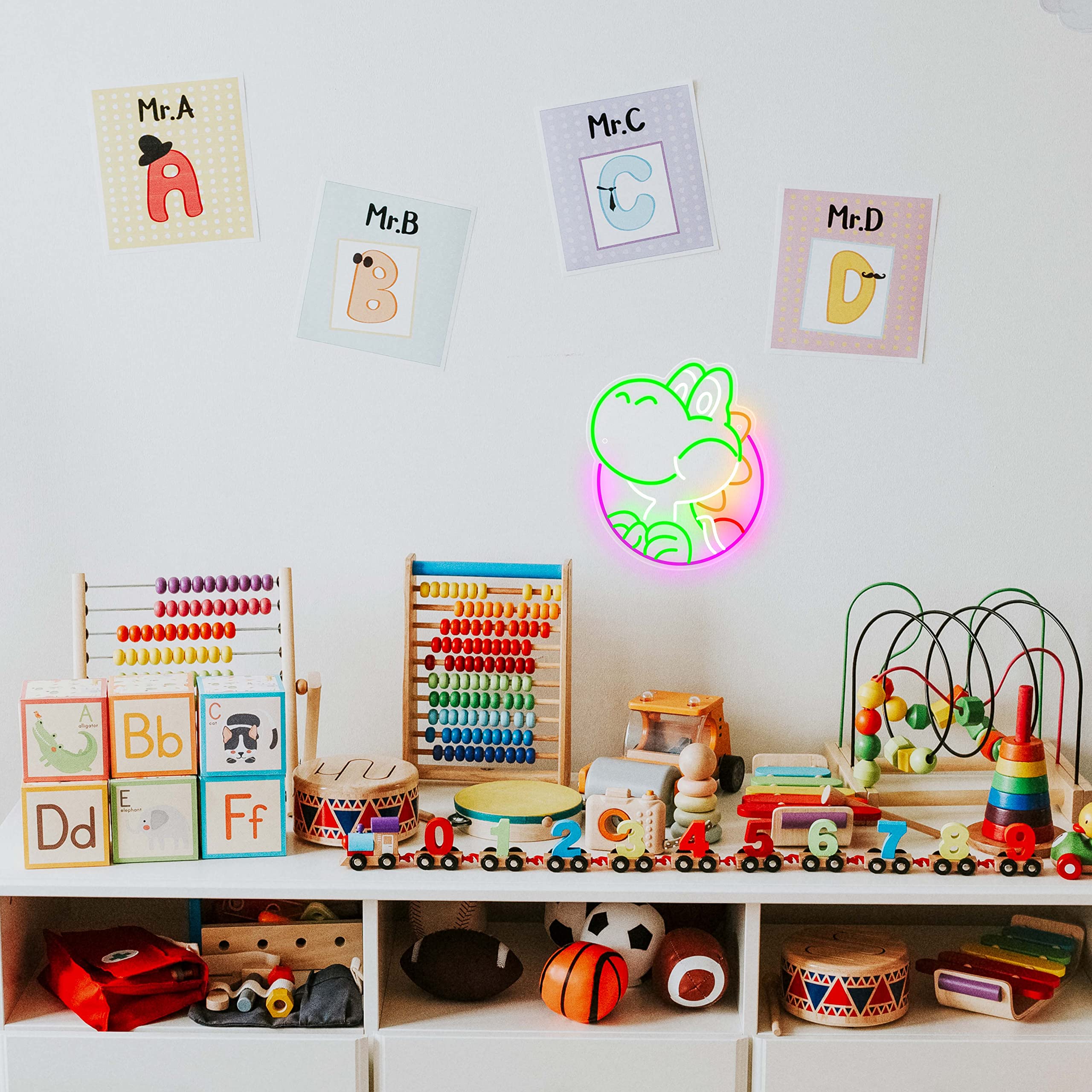 Josebru Dimmable Anime Neon Sign - Dinosaurs Led Wall Light For Kids Bedroom, Game Room Decor