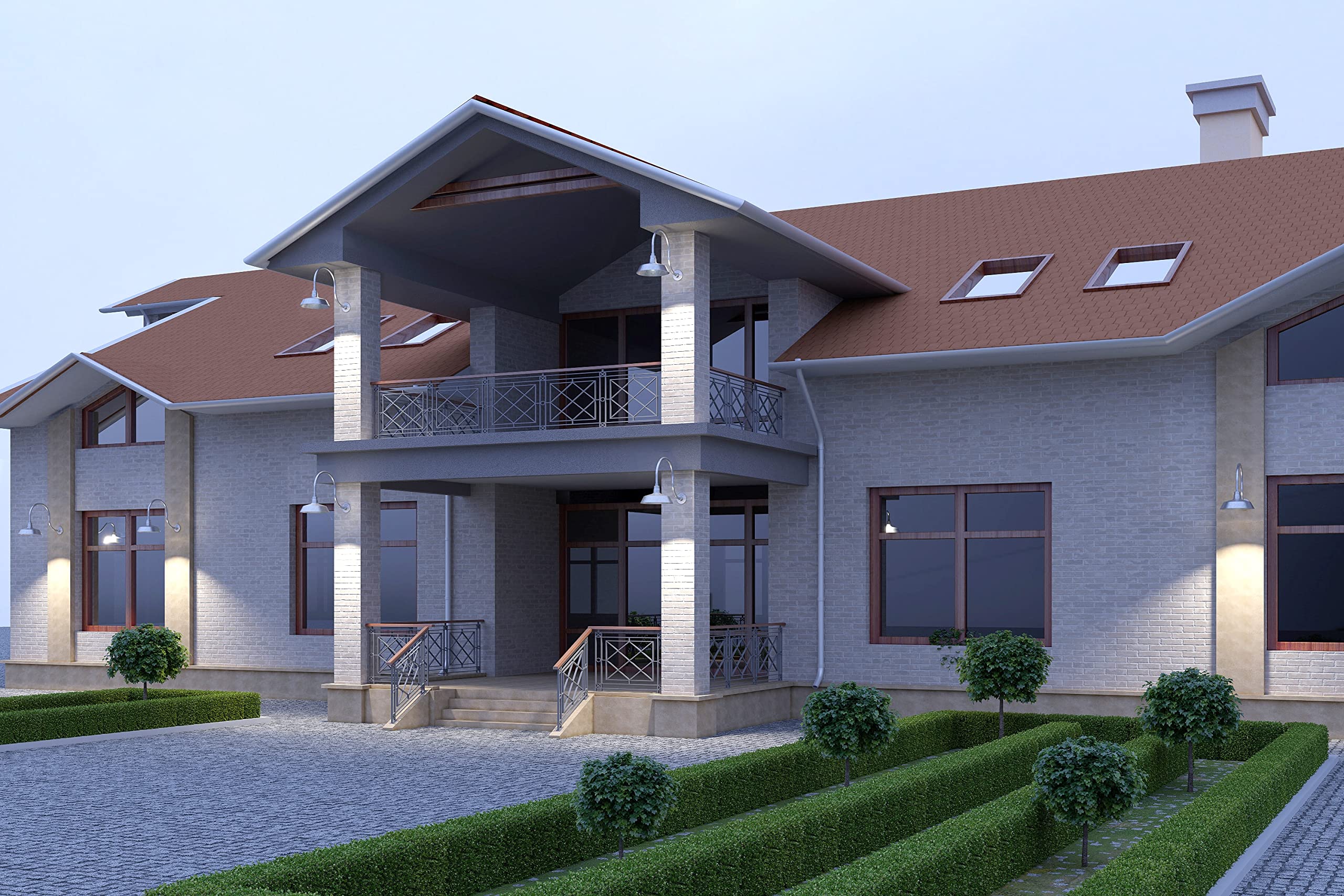 14In. Galvanized Finish Outdoor Gooseneck Barn Light Fixture With 24In. Long Extension Arm - Wall Sconce Farmhouse, Vintage, Ant